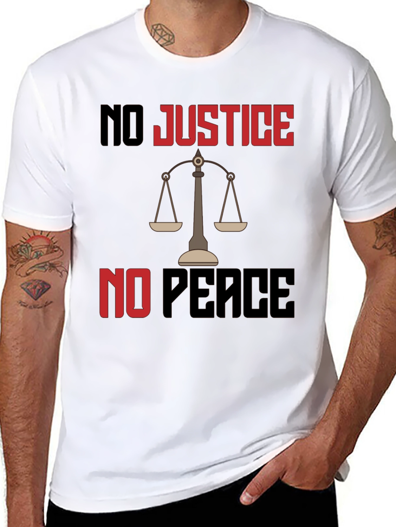 Justice Peace Graphic Tee