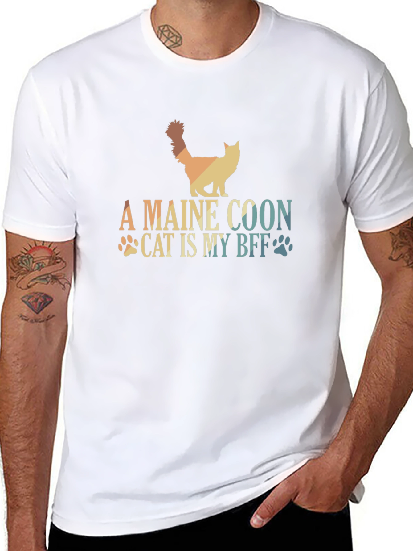 Maine Coon Cat BFF T-Shirt