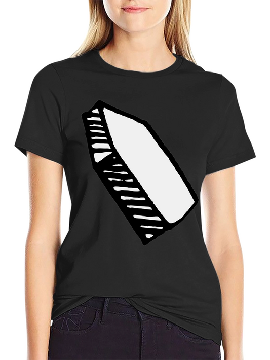 Black T-Shirt with Abstract Crayon Graphic