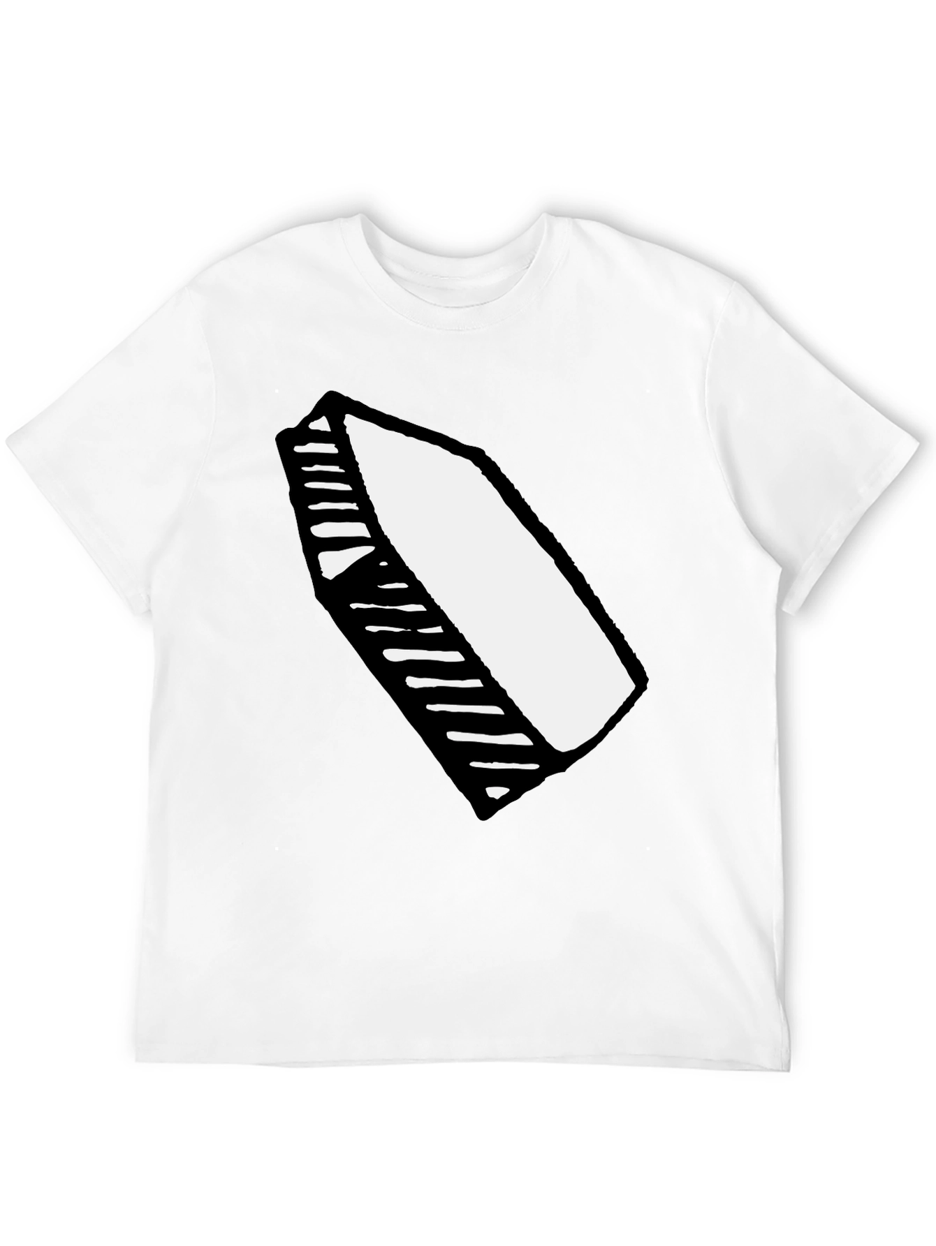 Black T-Shirt with Abstract Crayon Graphic