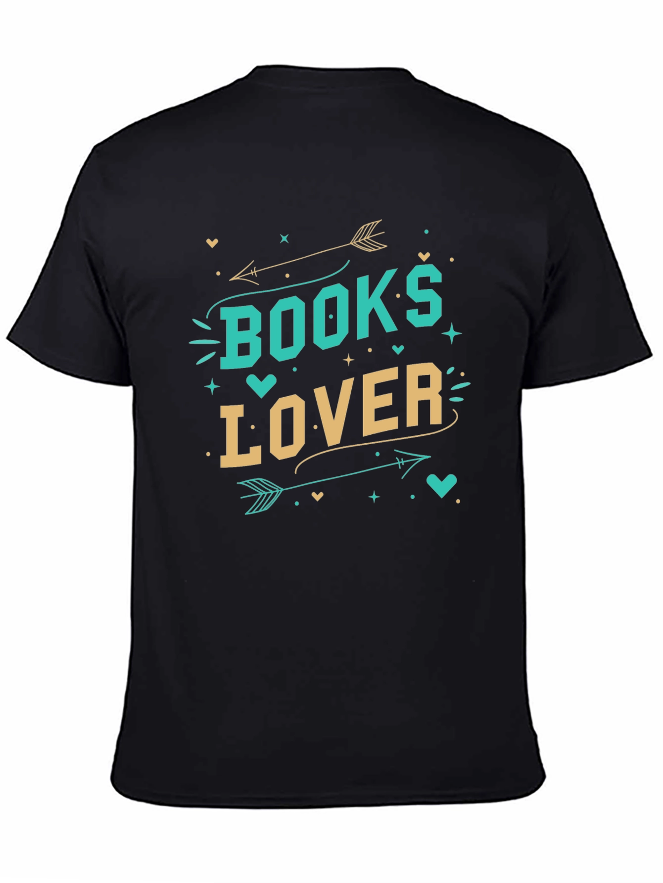 Books Lover Graphic Black T-Shirt