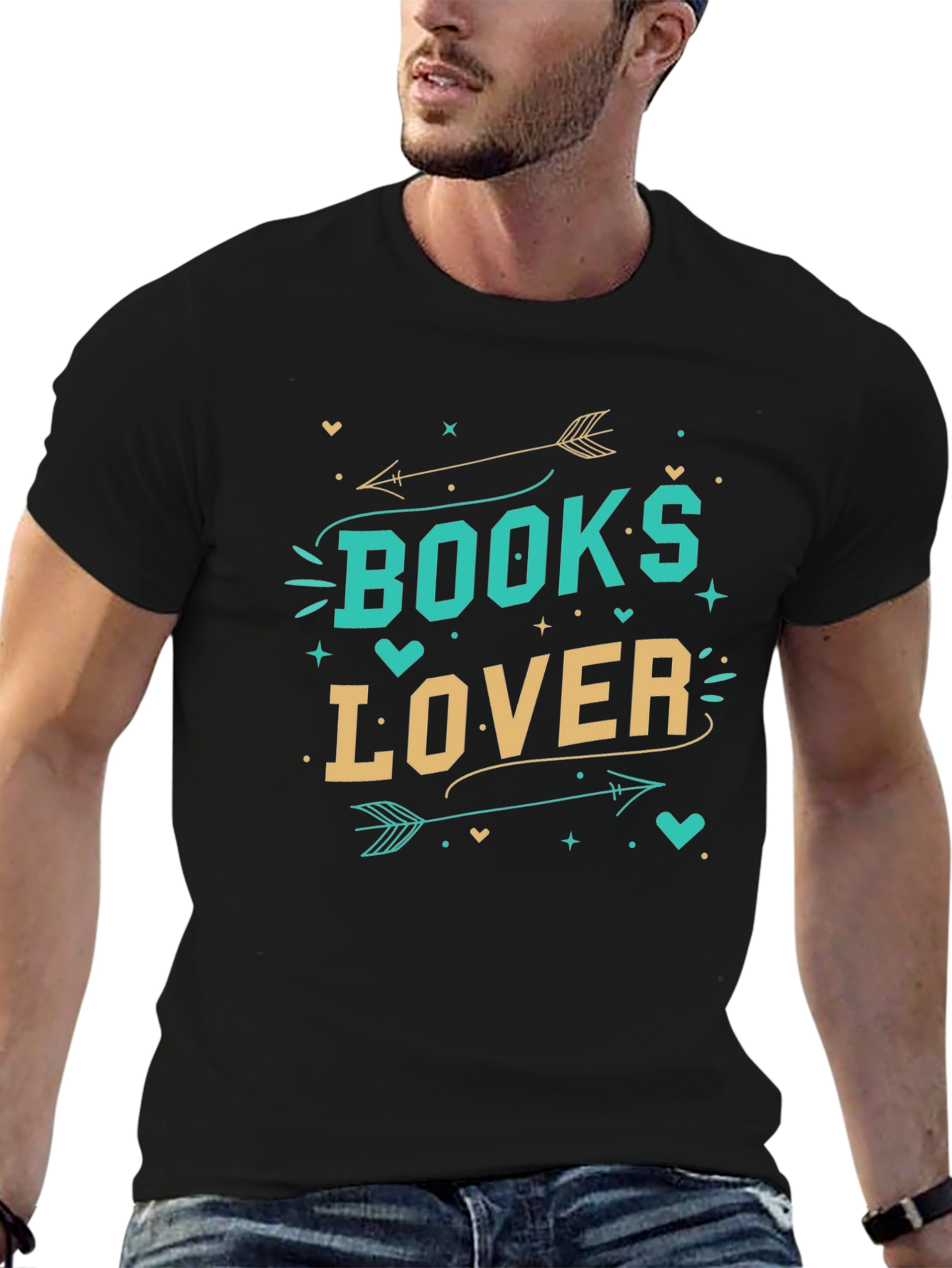 Books Lover Graphic Black T-Shirt