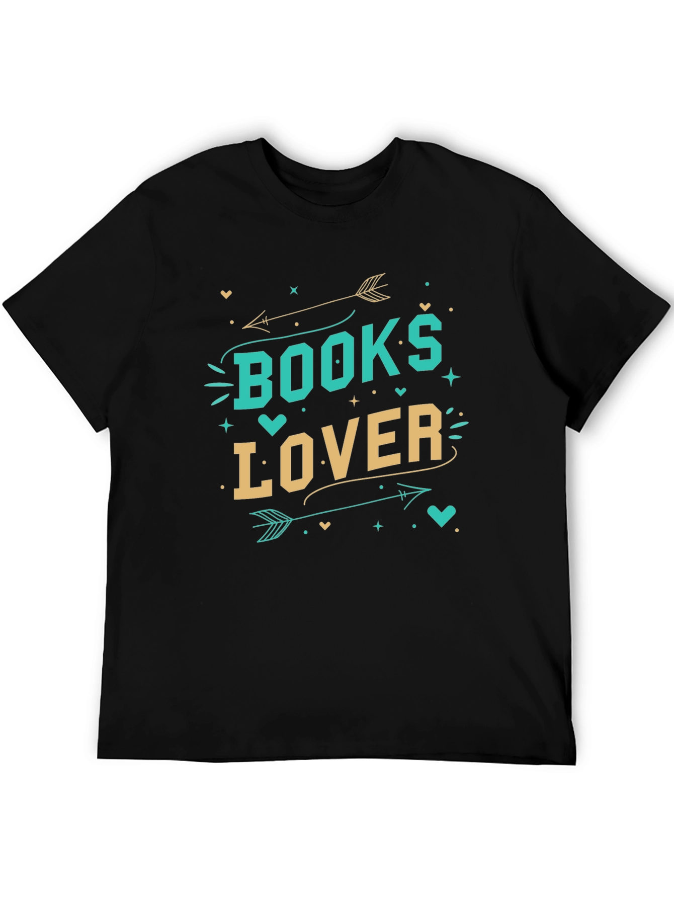 Books Lover Graphic Black T-Shirt