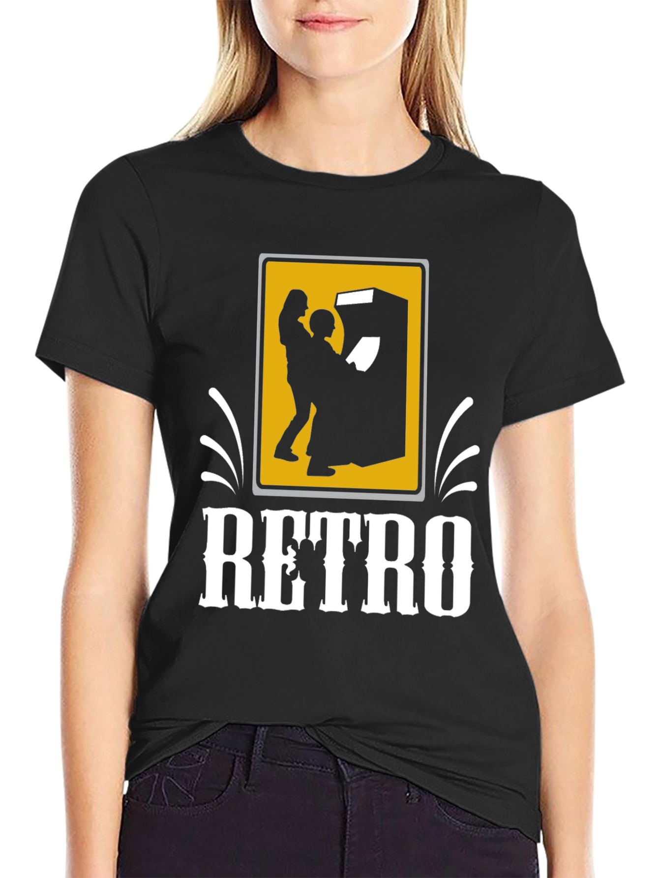 Retro Arcade Gamer T-Shirt - Black