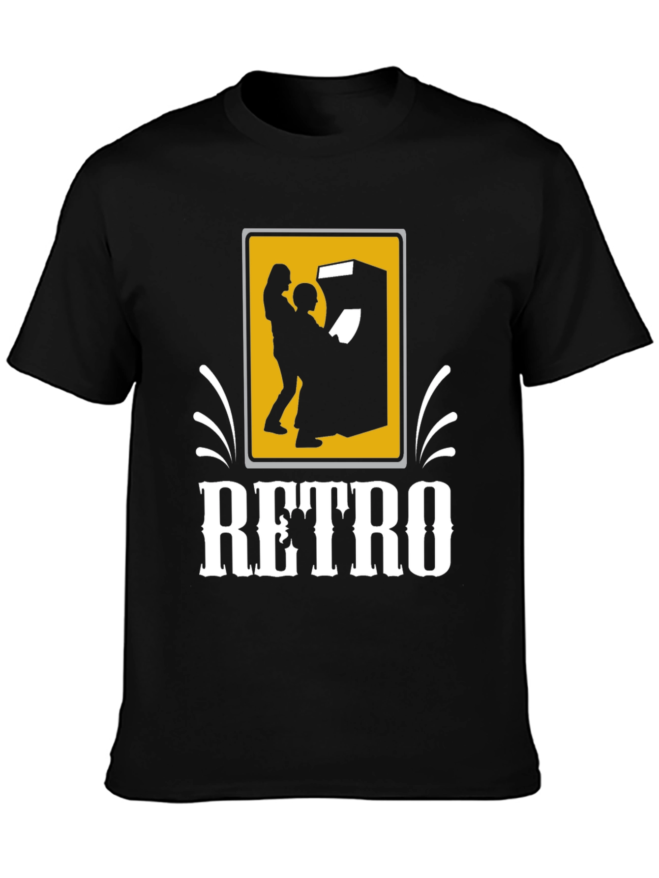 Retro Arcade Gamer T-Shirt - Black