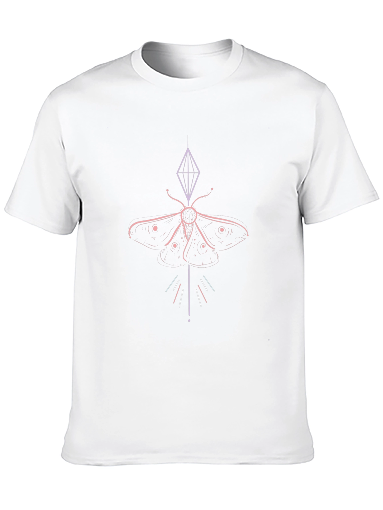 Moth Diamond Graphic Black T-Shirt
