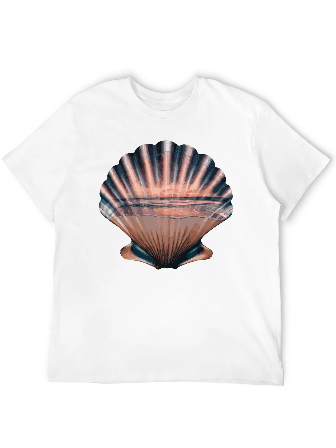 Seashell Sunset Graphic Tee - Stylish Beach Vibes