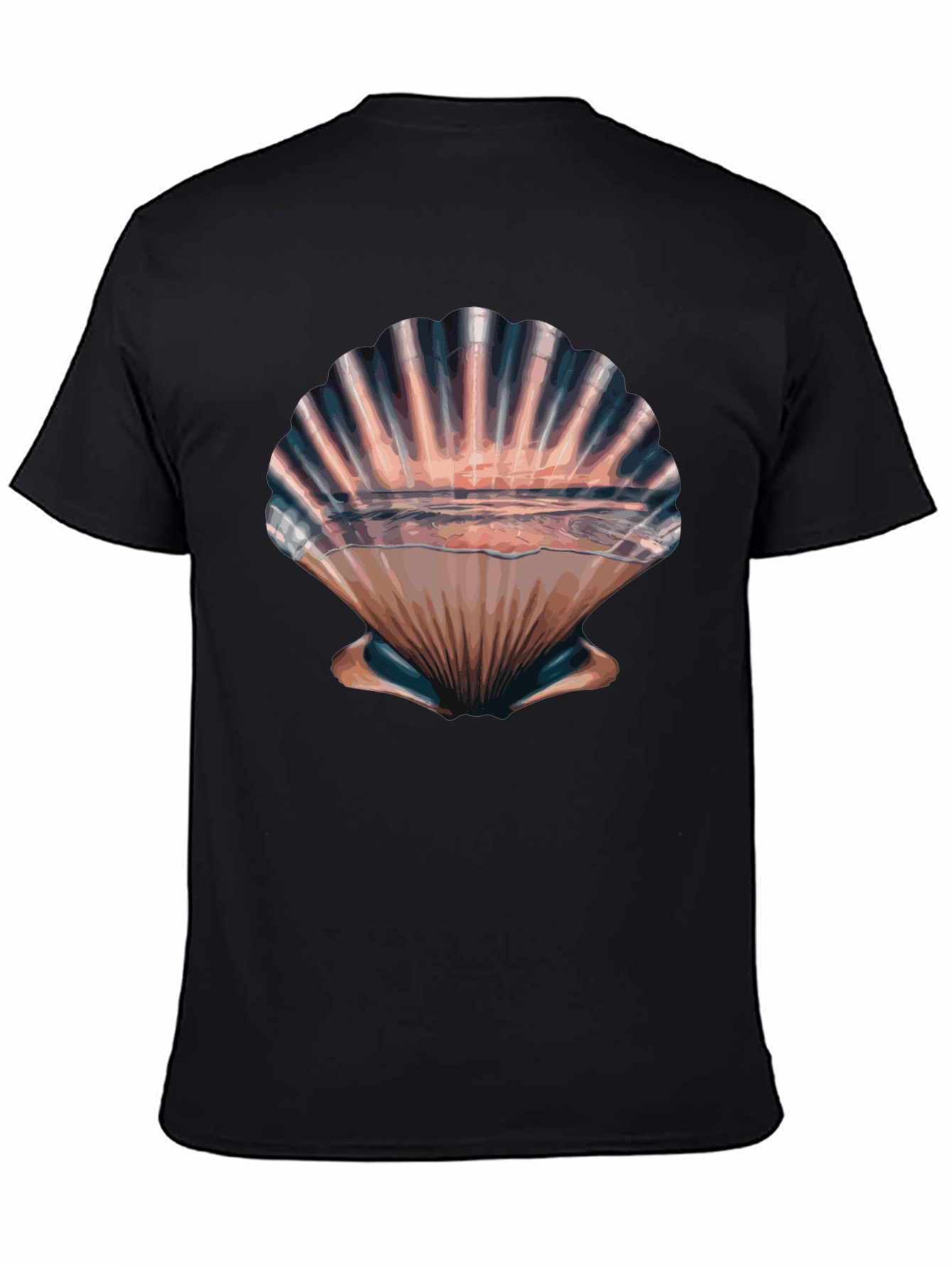 Seashell Sunset Graphic Tee - Stylish Beach Vibes