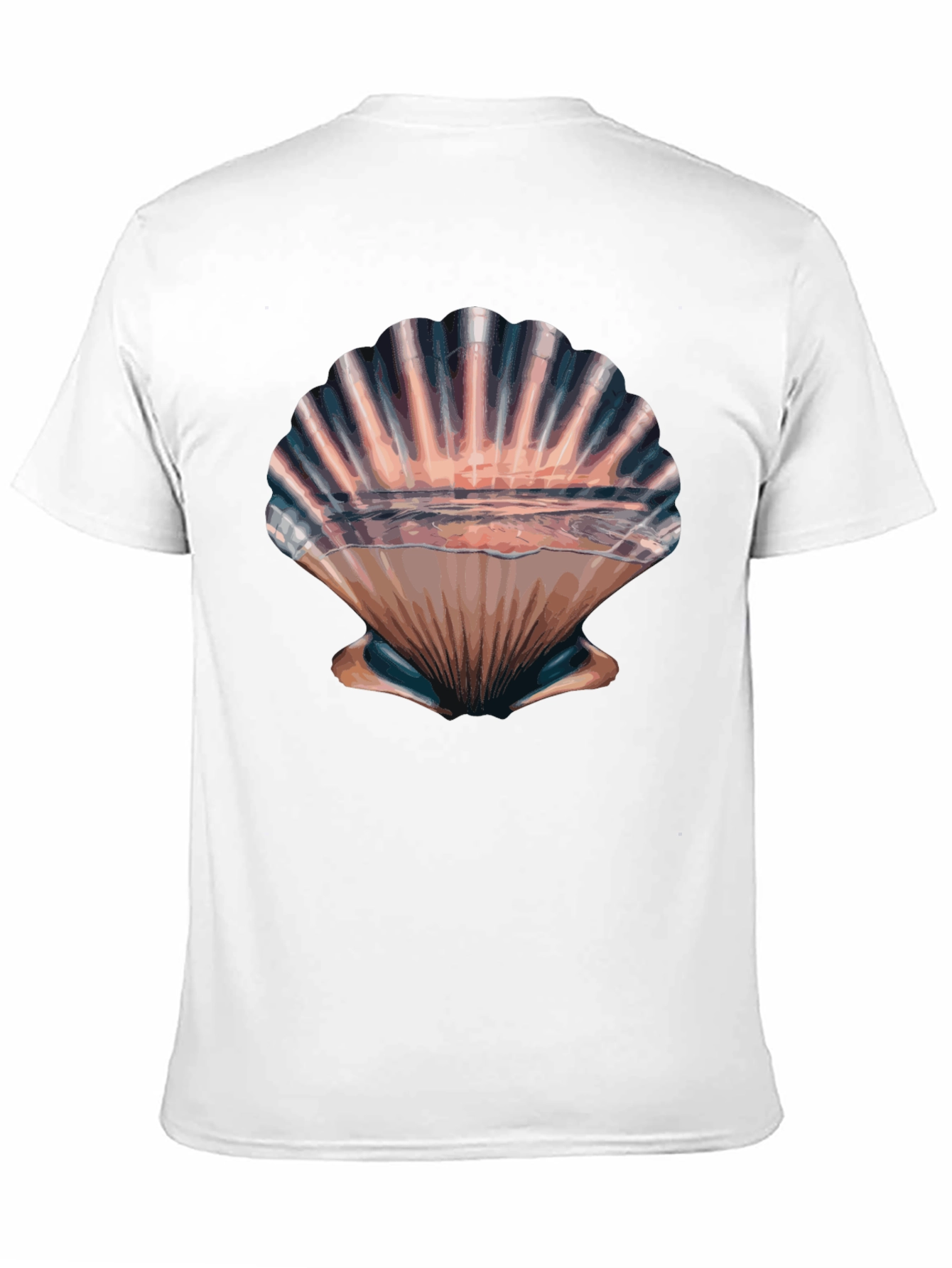 Seashell Sunset Graphic Tee - Stylish Beach Vibes