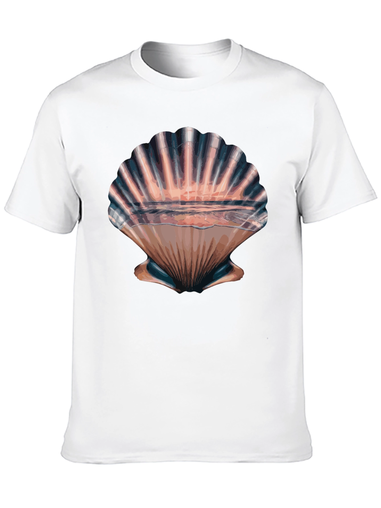 Seashell Sunset Graphic Tee - Stylish Beach Vibes