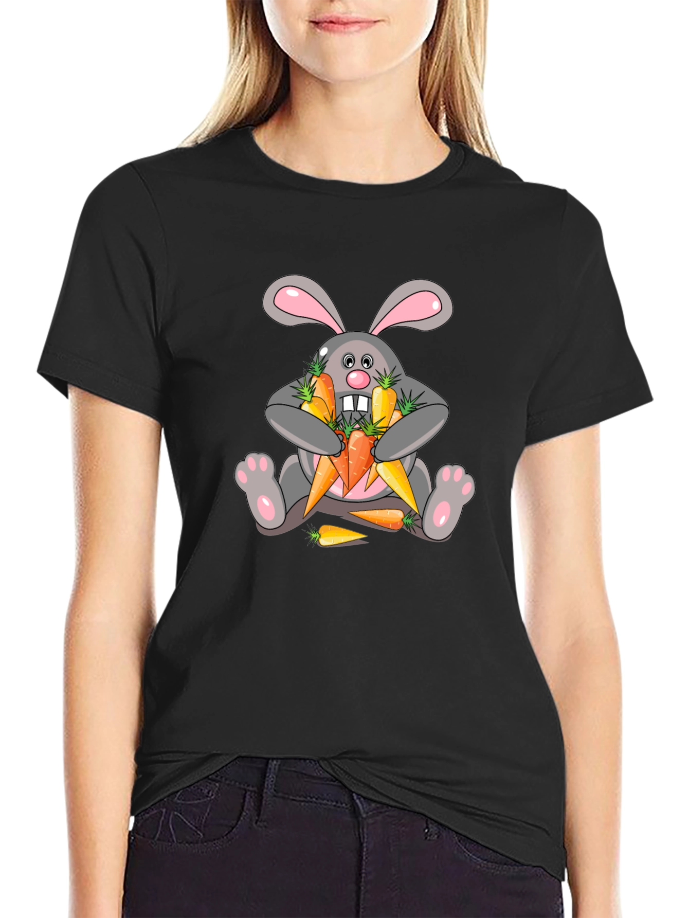 Bunny Carrots Graphic Tee Shirt