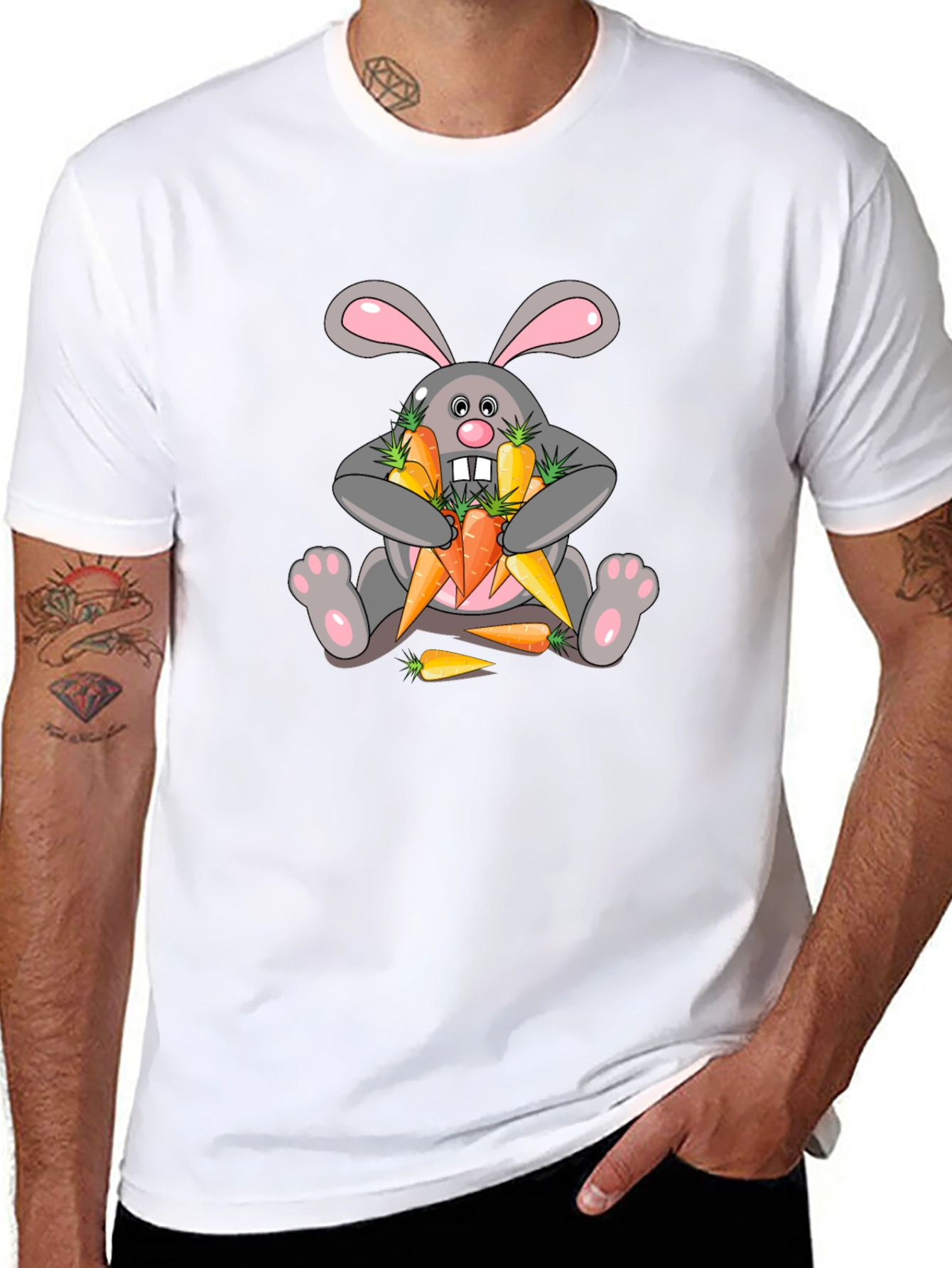 Bunny Carrots Graphic Tee Shirt