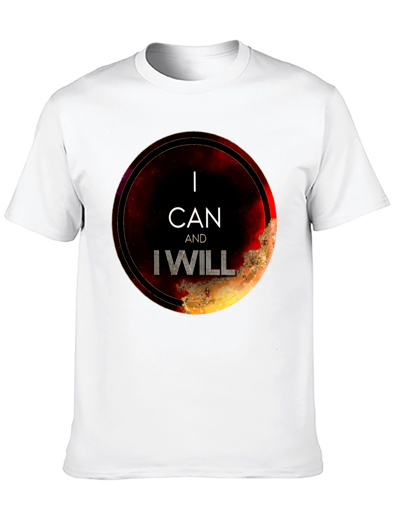 I Can and I Will Motivational Black T-Shirt
