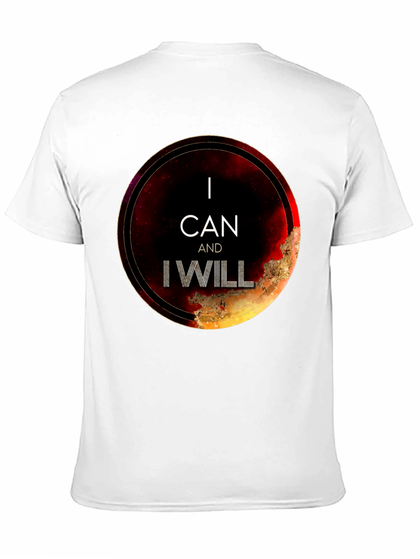 I Can and I Will Motivational Black T-Shirt