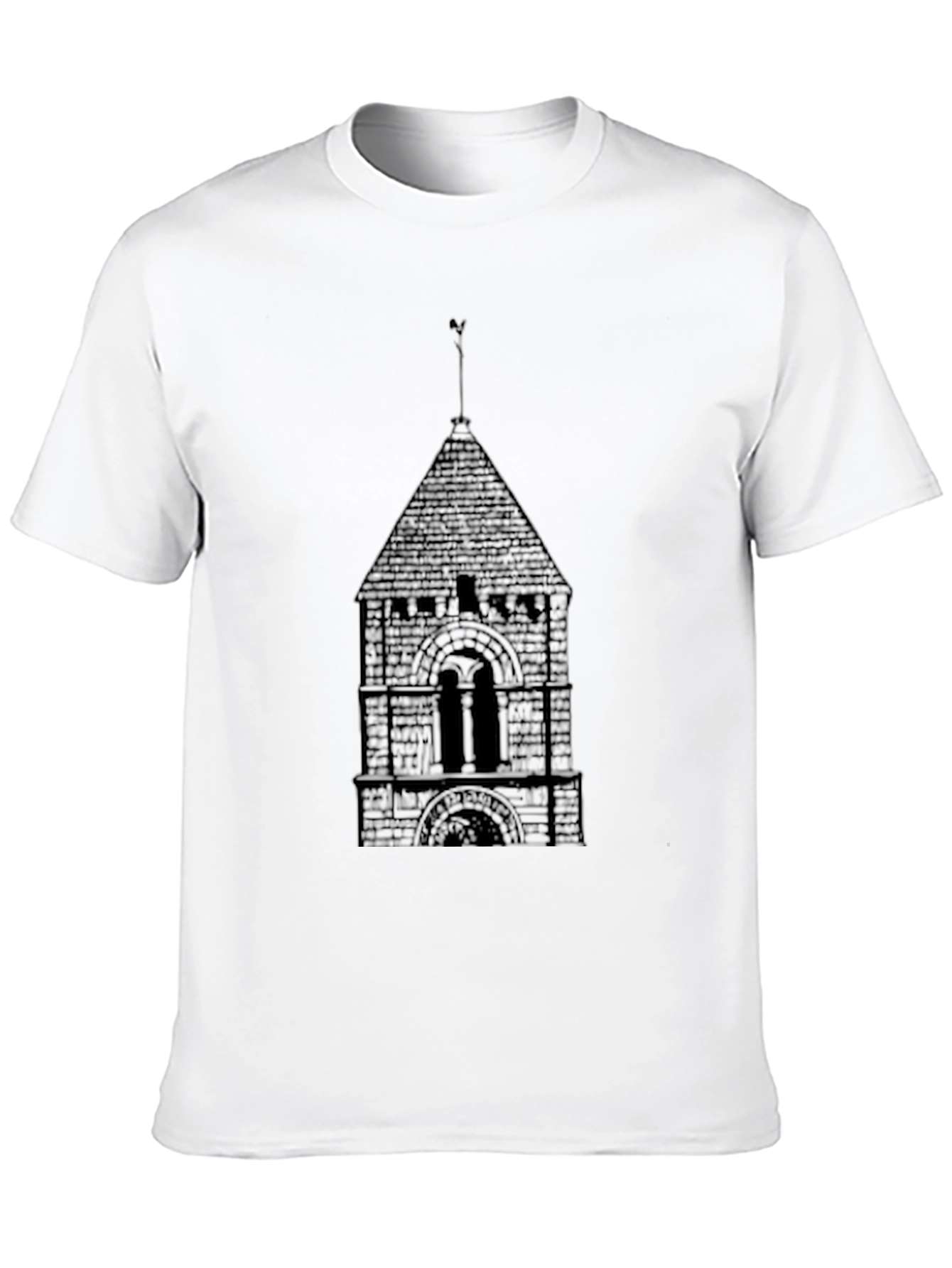 Tower Graphic Print Black T-Shirt