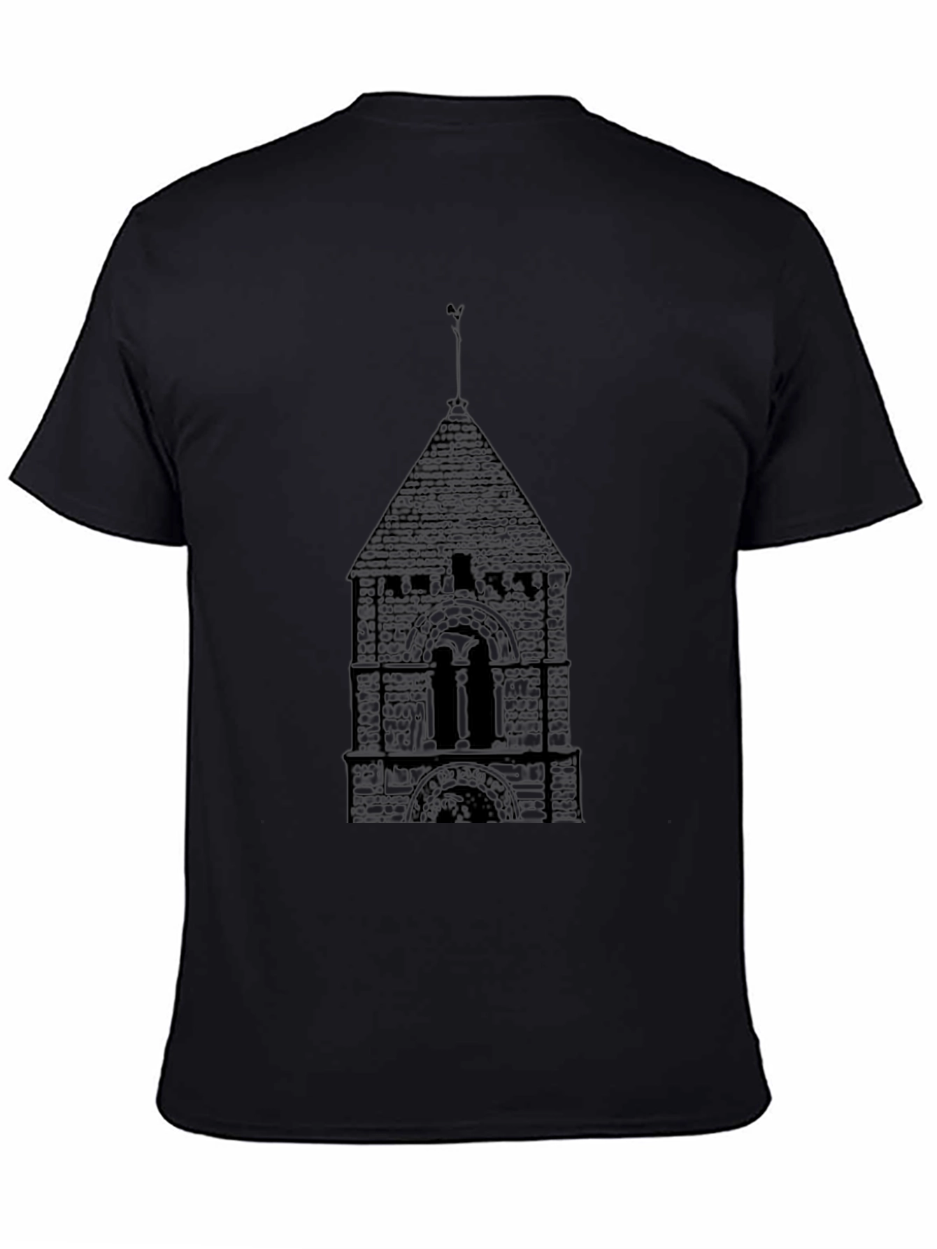 Tower Graphic Print Black T-Shirt