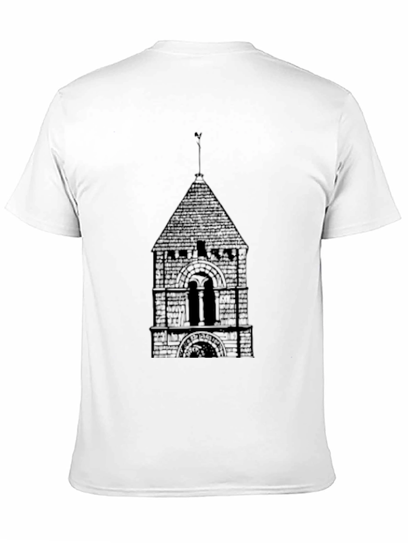 Tower Graphic Print Black T-Shirt