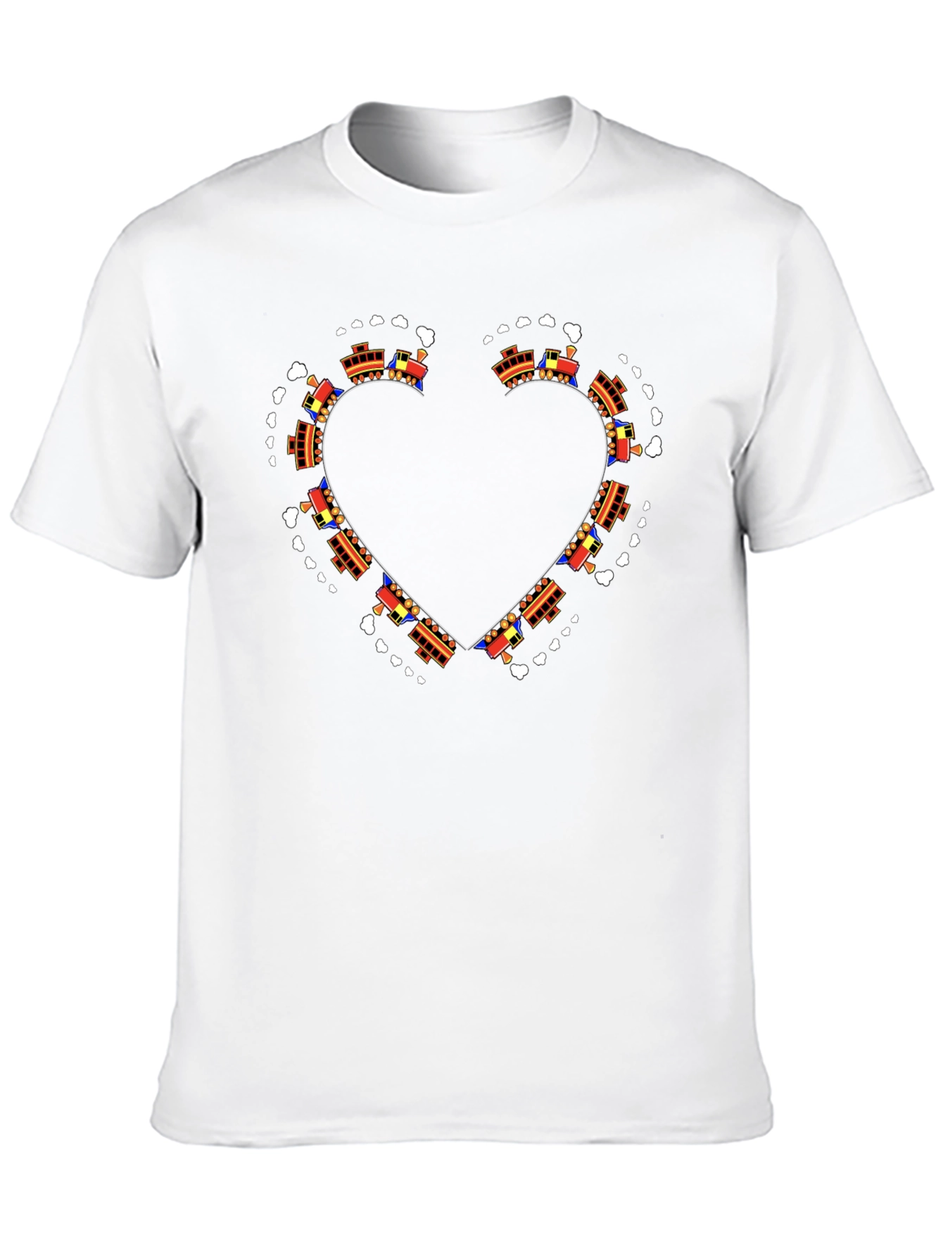 Train Heart Graphic Tee - Express Your Love!