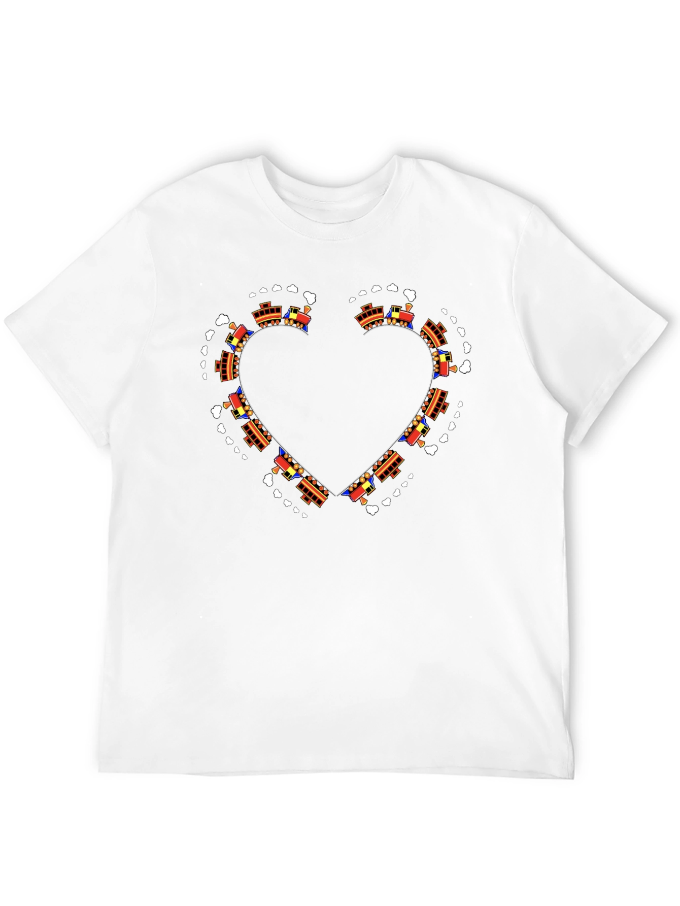Train Heart Graphic Tee - Express Your Love!