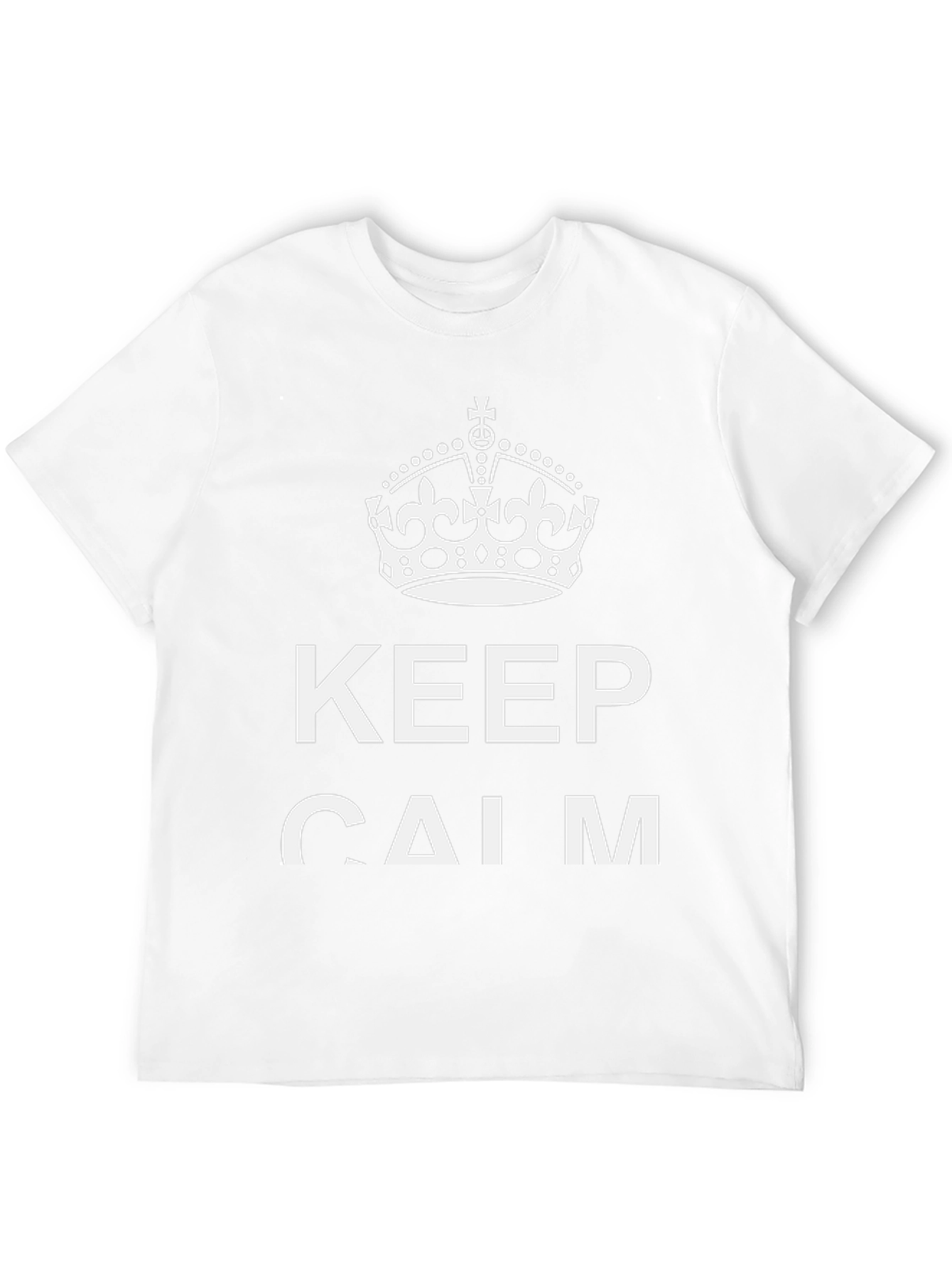 Keep Calm Graphic Tee - Black Cotton Blend T-Shirt