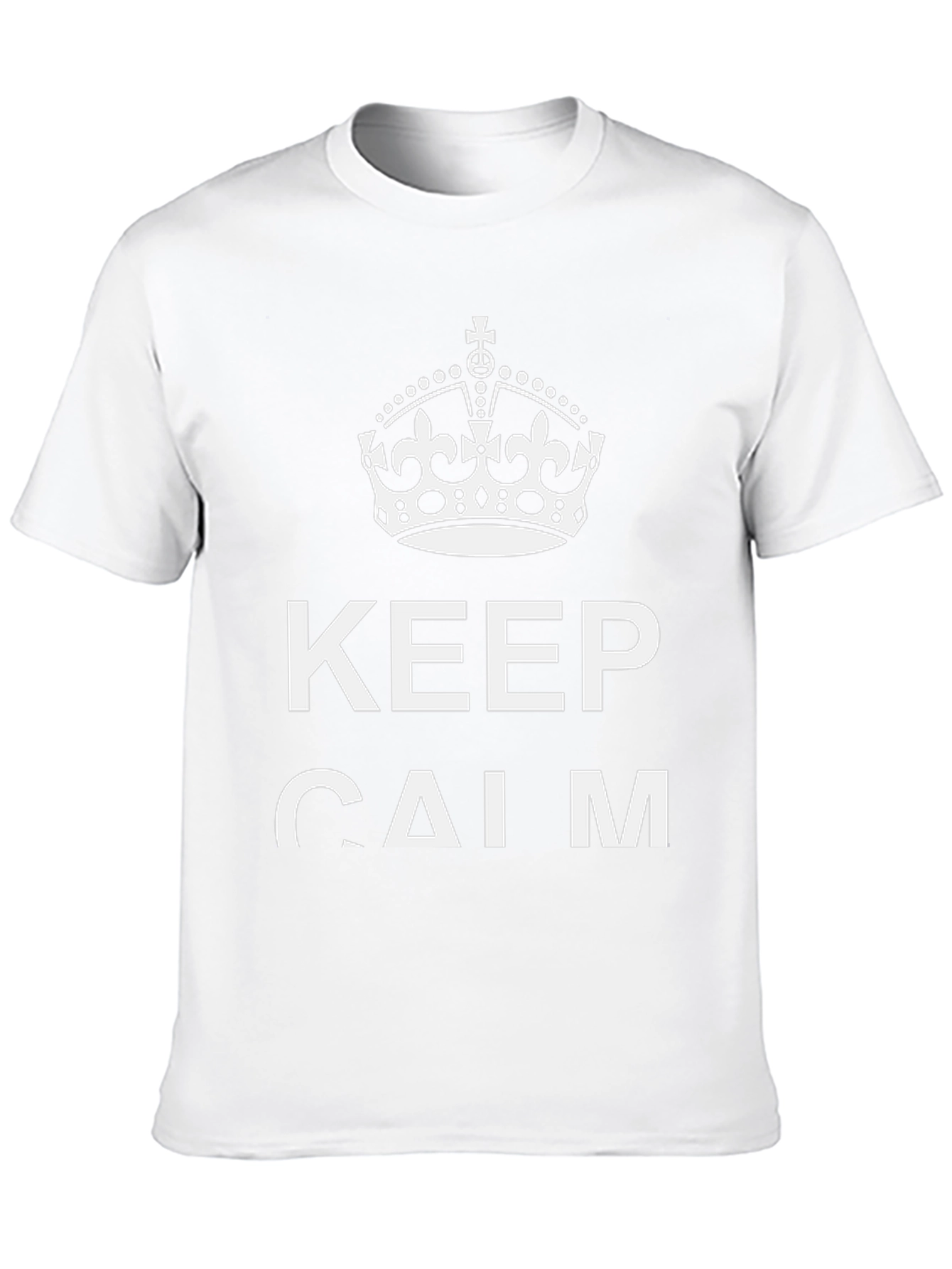 Keep Calm Graphic Tee - Black Cotton Blend T-Shirt