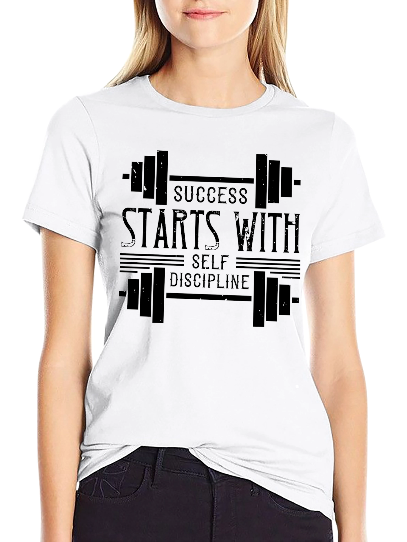 Success Starts With Self Discipline Black T-Shirt