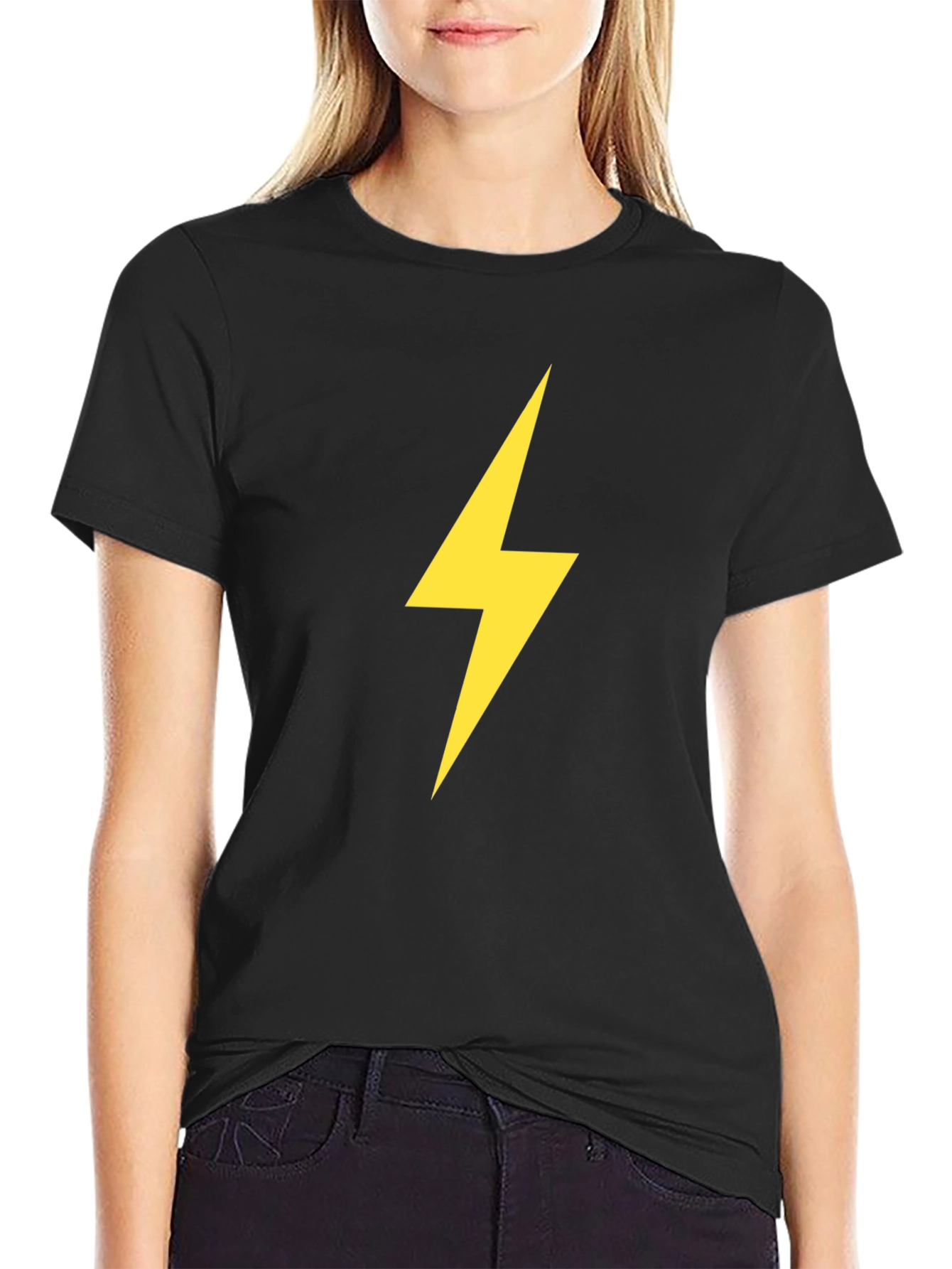 Electric Bolt Tee - Black Cotton Comfort