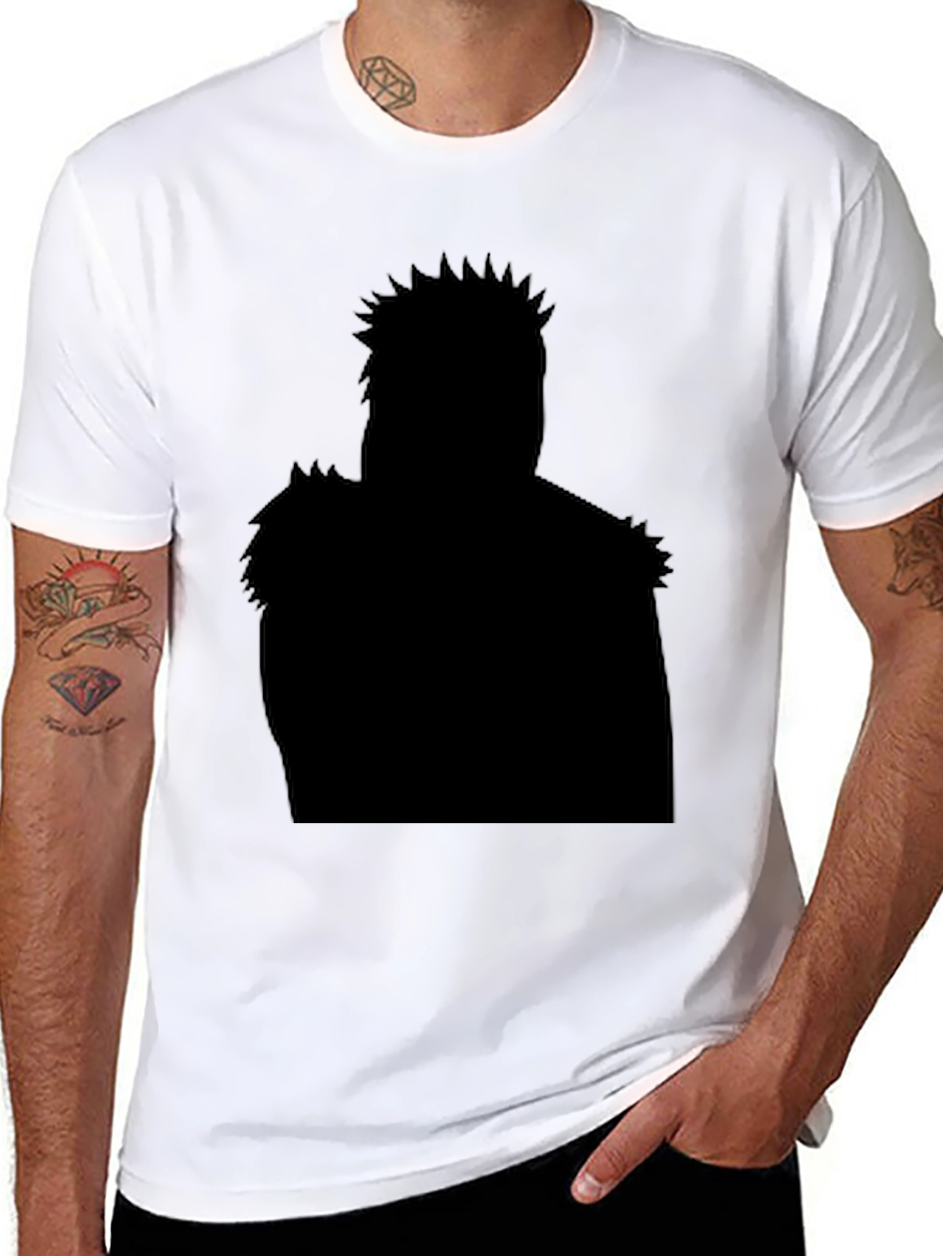 Shadow Silhouette Graphic T-Shirt - Black