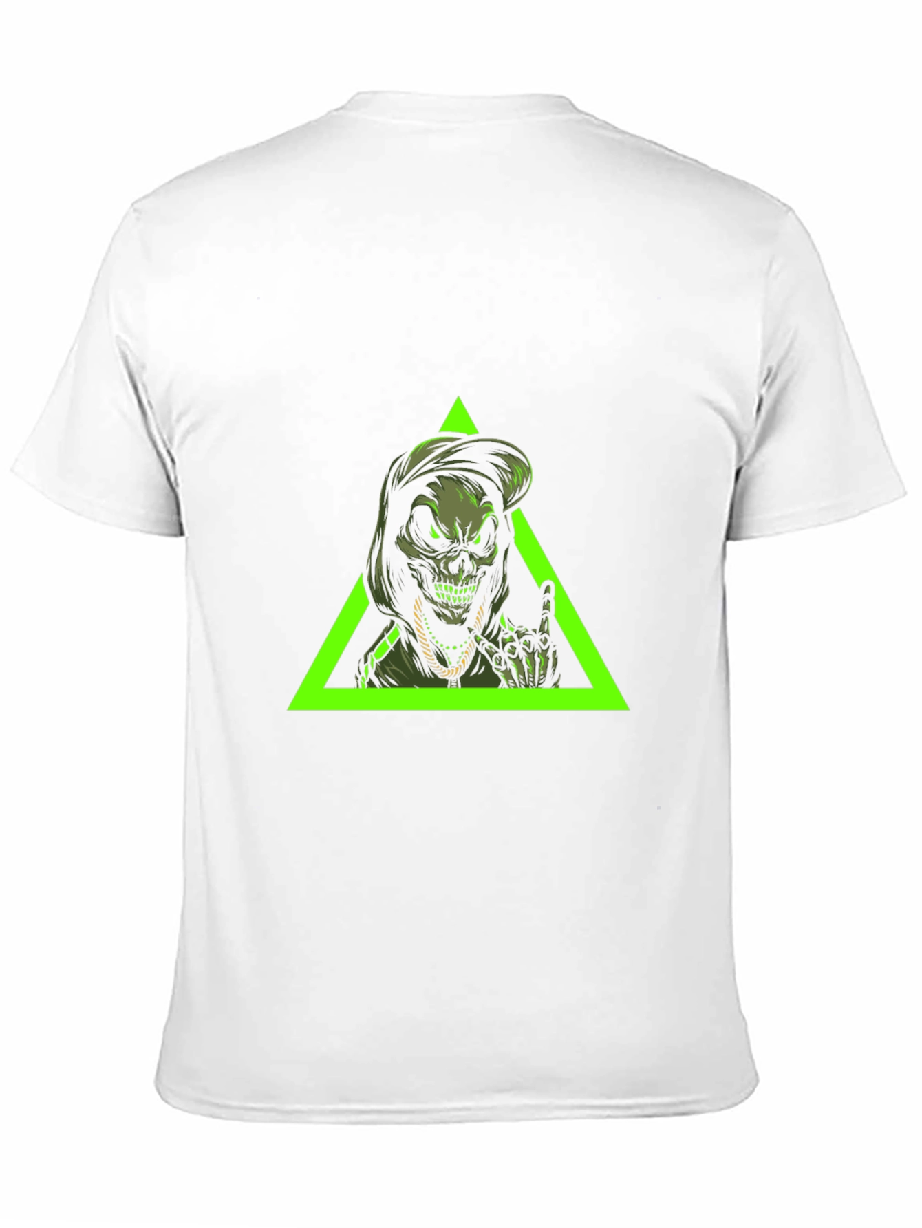 Edgy Skull Graphic Tee - Black