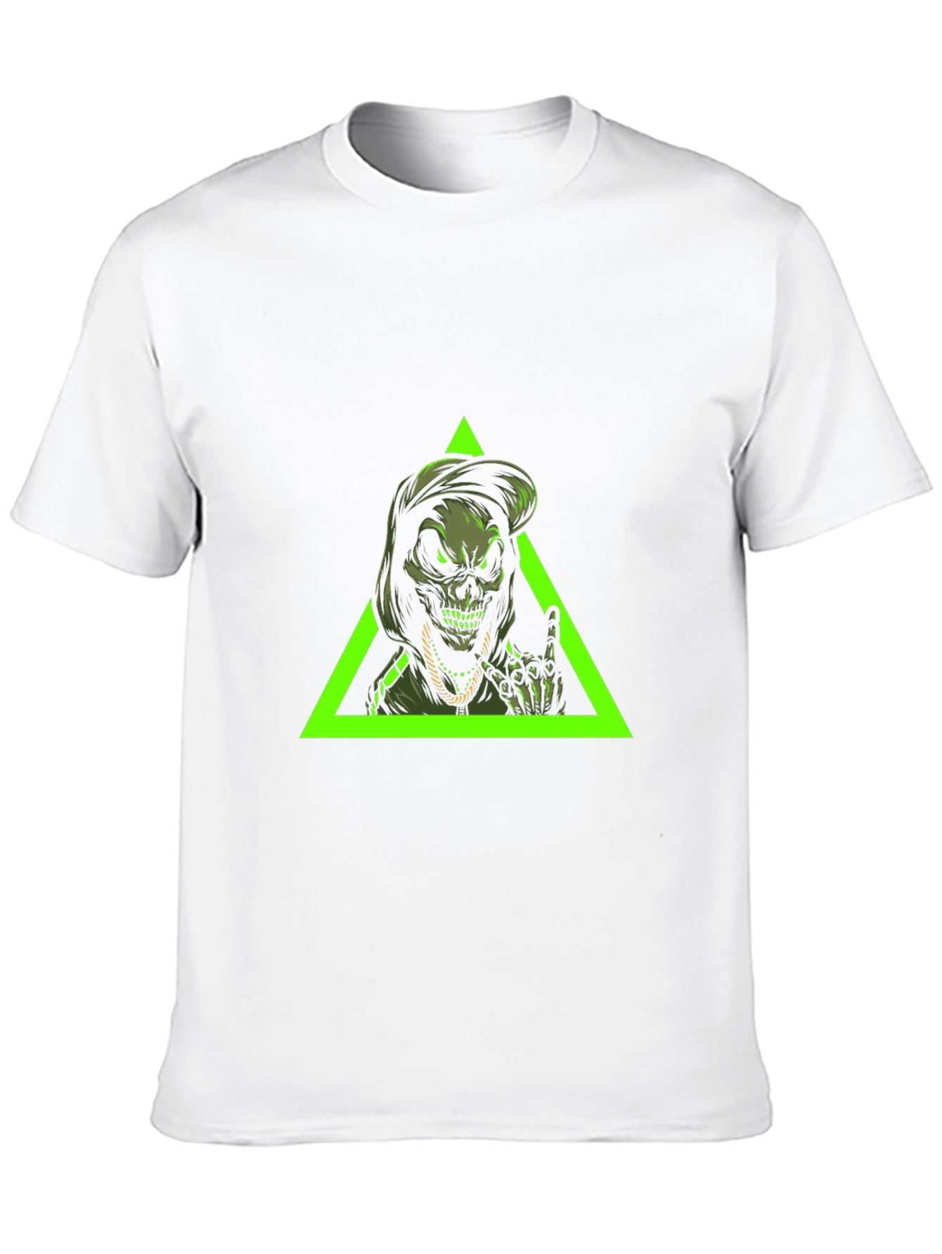 Edgy Skull Graphic Tee - Black