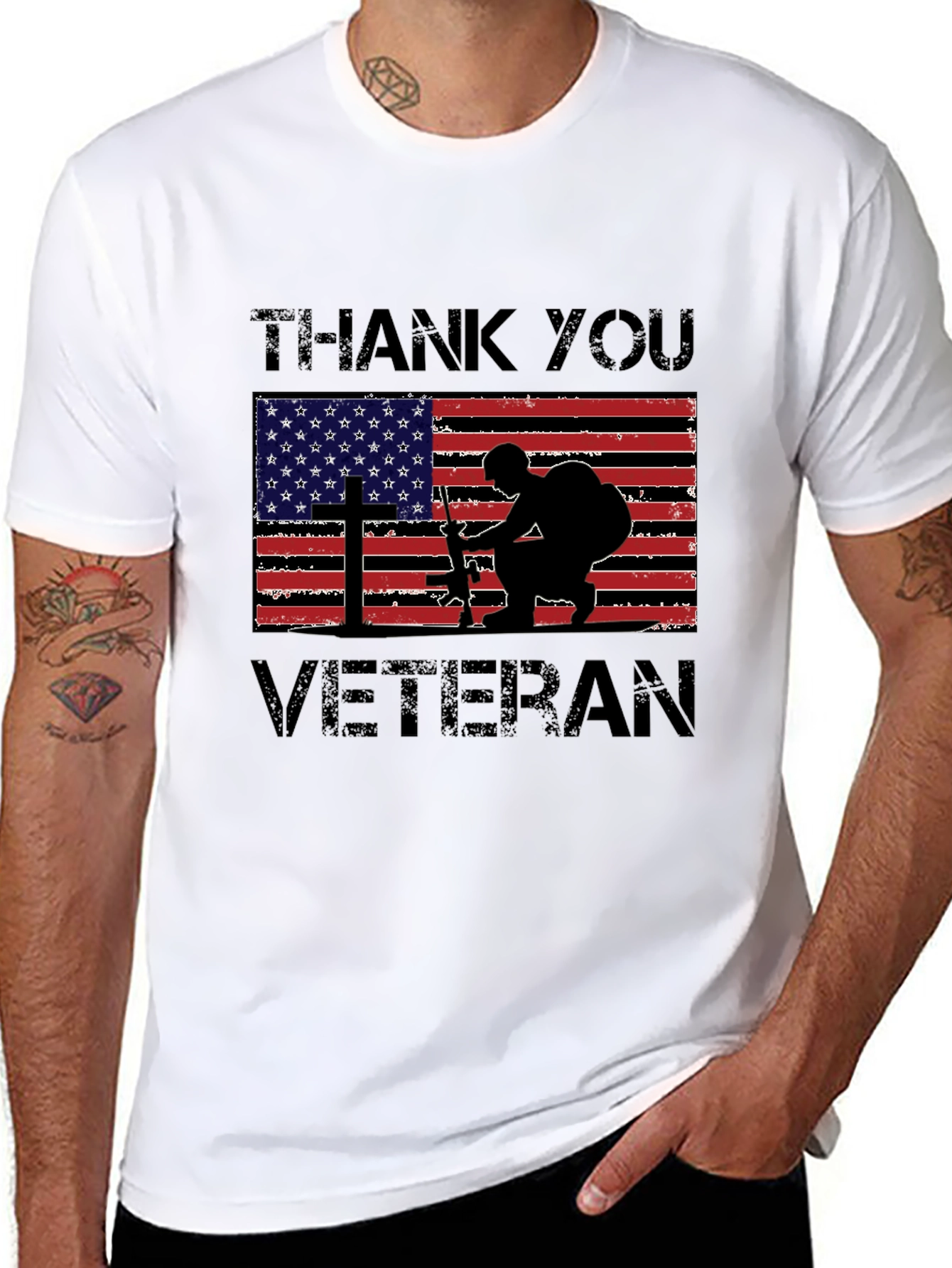 Thank You Veteran T-Shirt - Patriotic Design