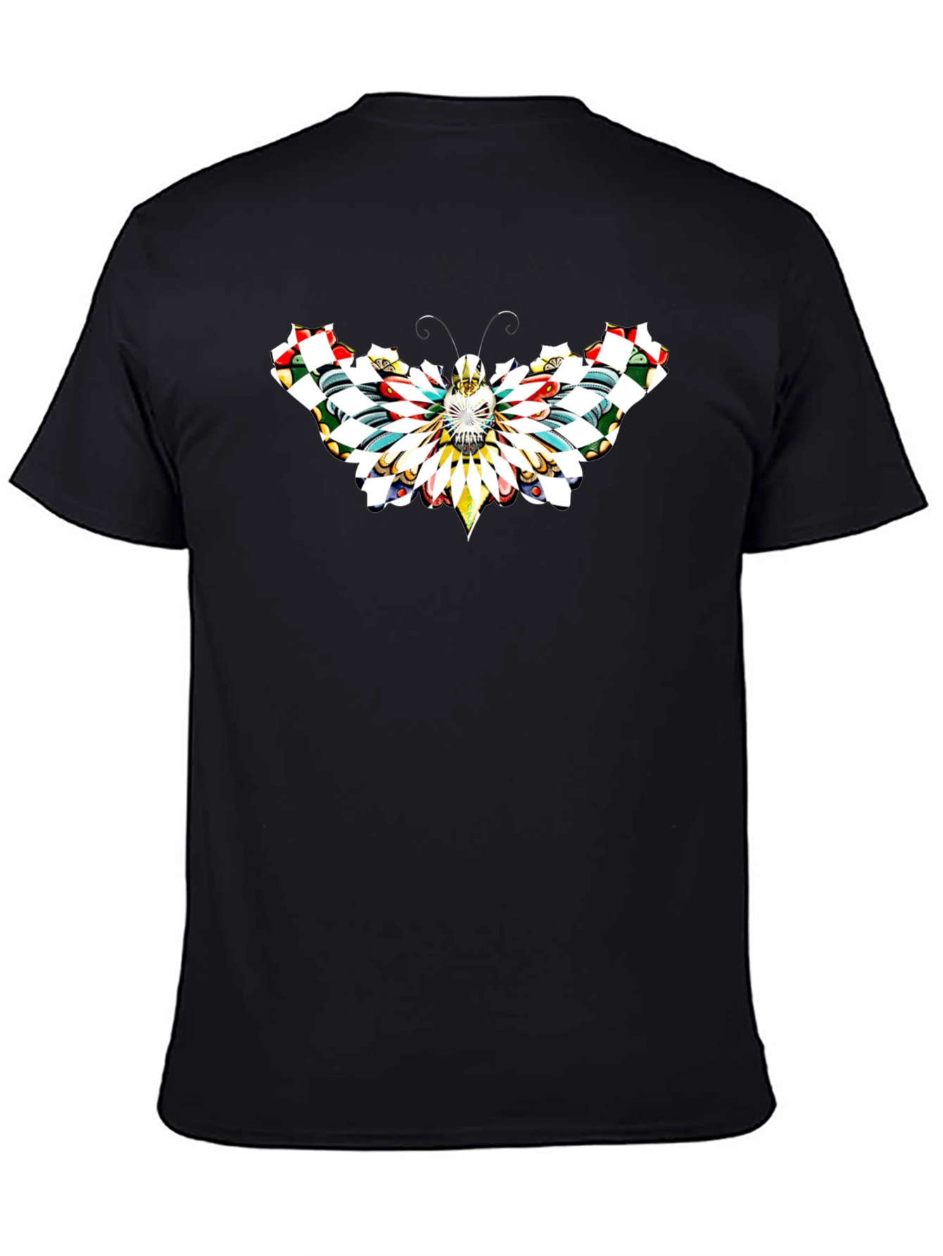 Butterfly Graphic Tee - Black Cotton T-Shirt