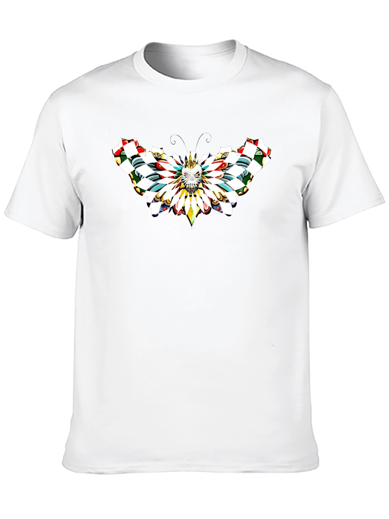 Butterfly Graphic Tee - Black Cotton T-Shirt