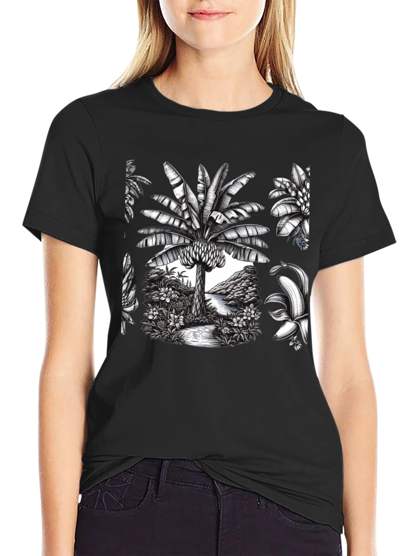 Tropical Banana Tree Graphic Tee