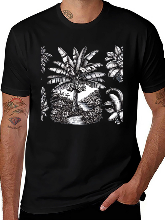 Tropical Banana Tree Graphic Tee