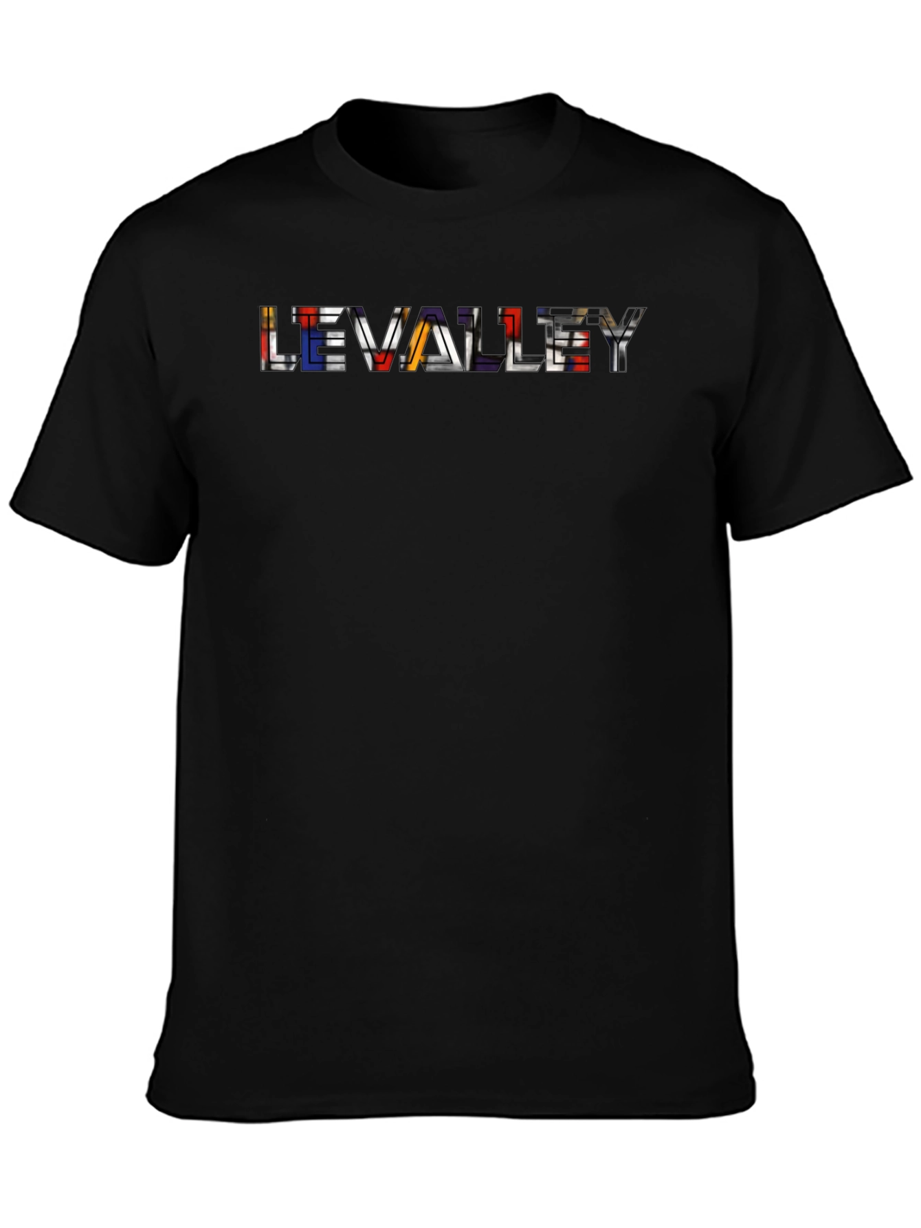 LEVALLEY Graphic Black T-Shirt