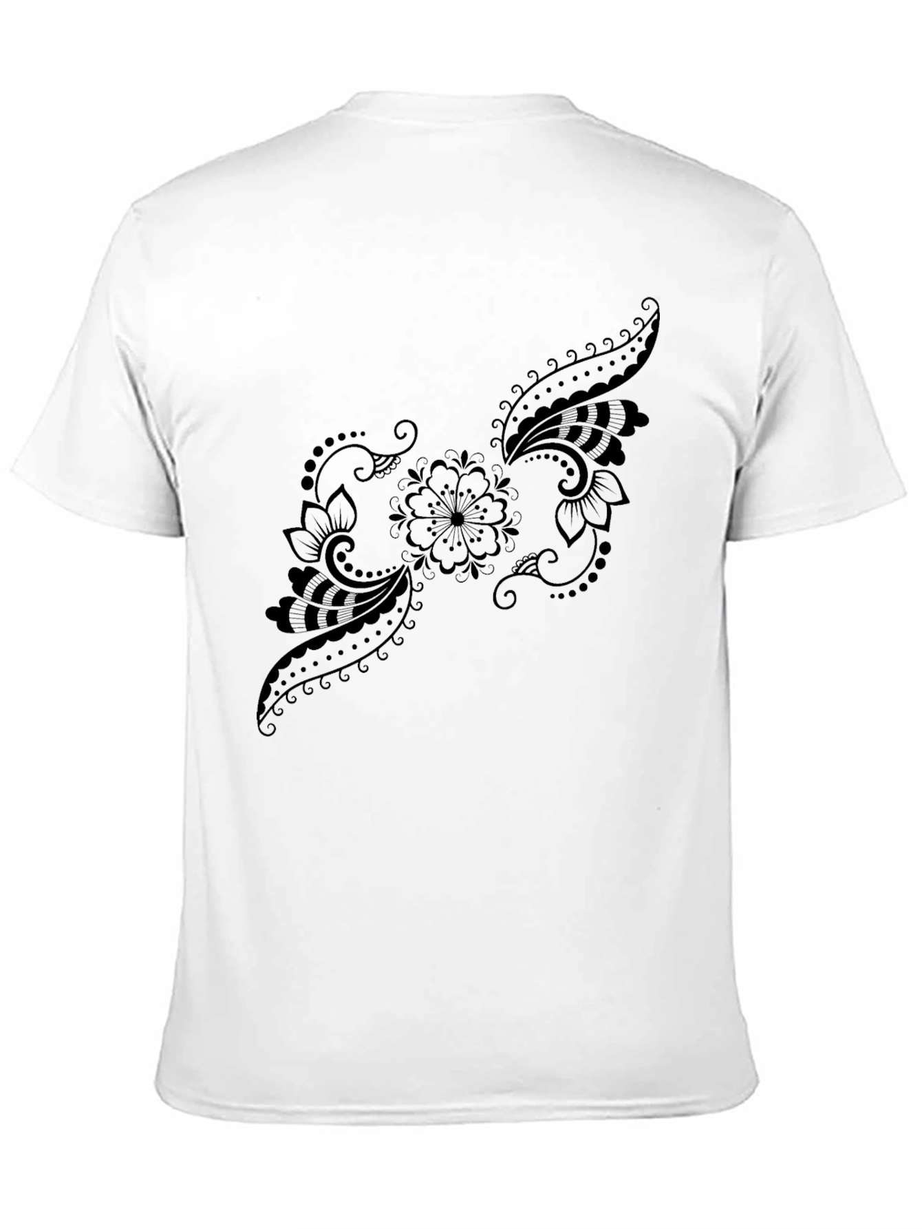 Black Floral Paisley T-Shirt - Stylish Casual Wear