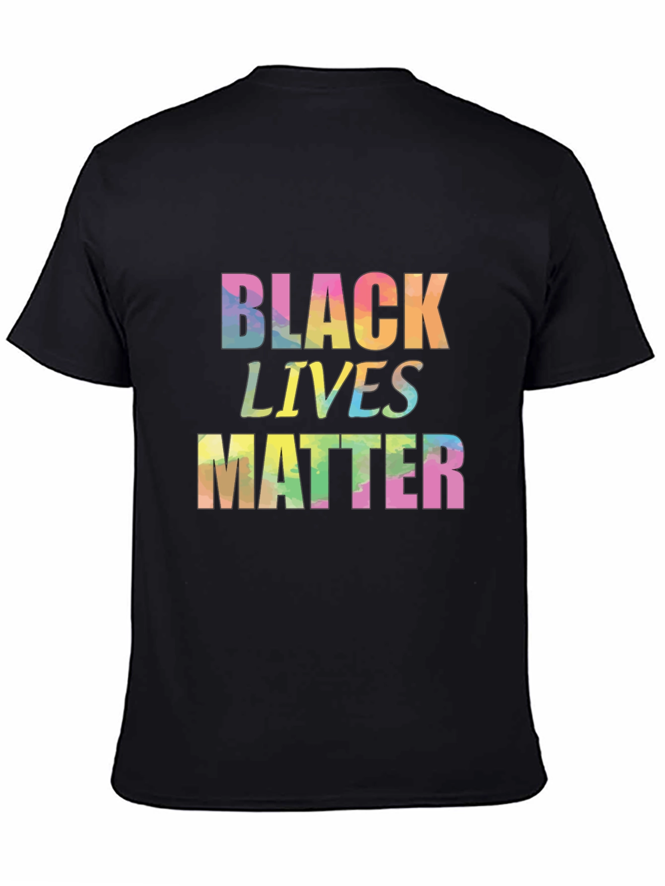 Black Lives Matter Rainbow Tie Dye Graphic Tee