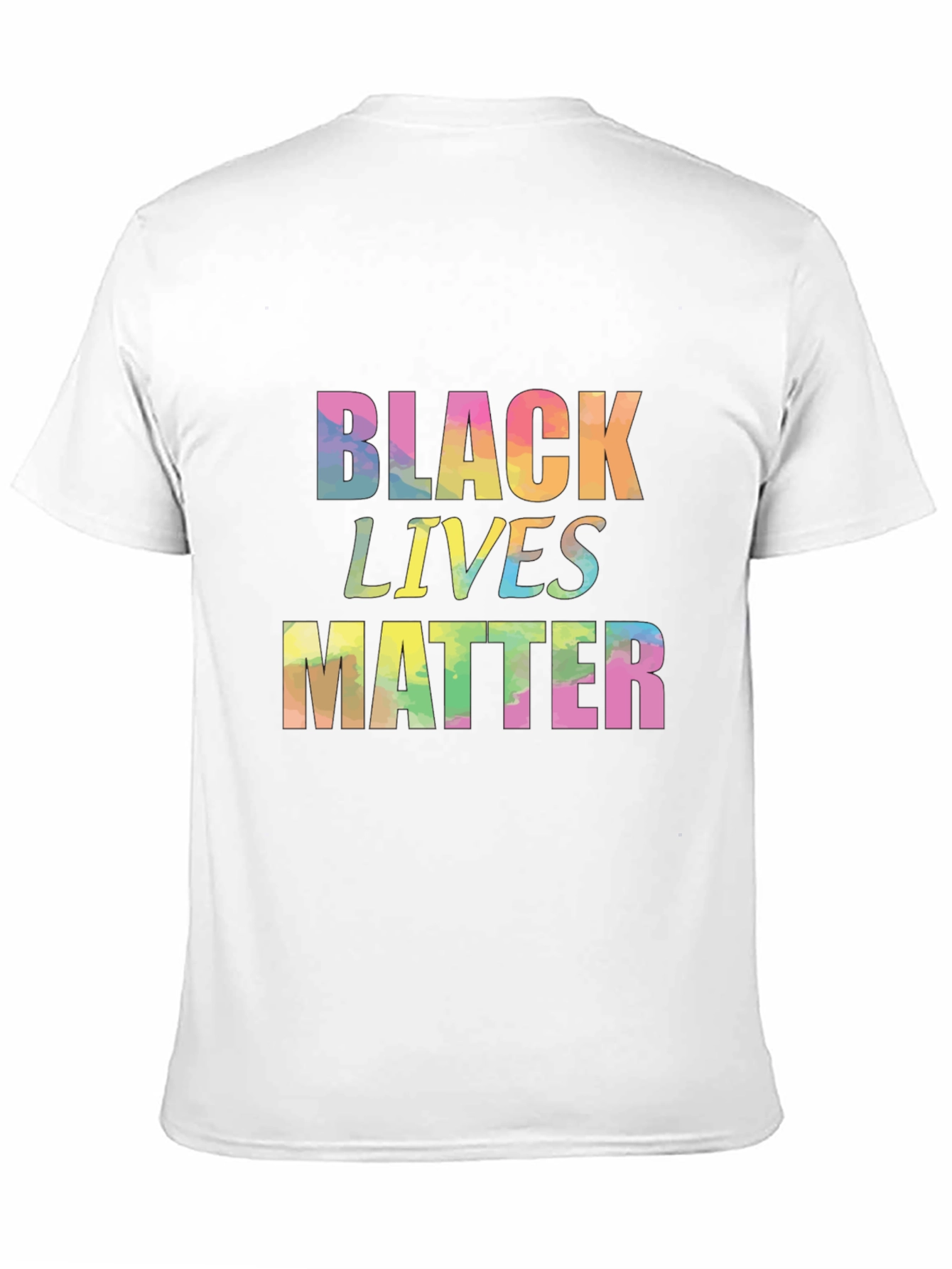 Black Lives Matter Rainbow Tie Dye Graphic Tee
