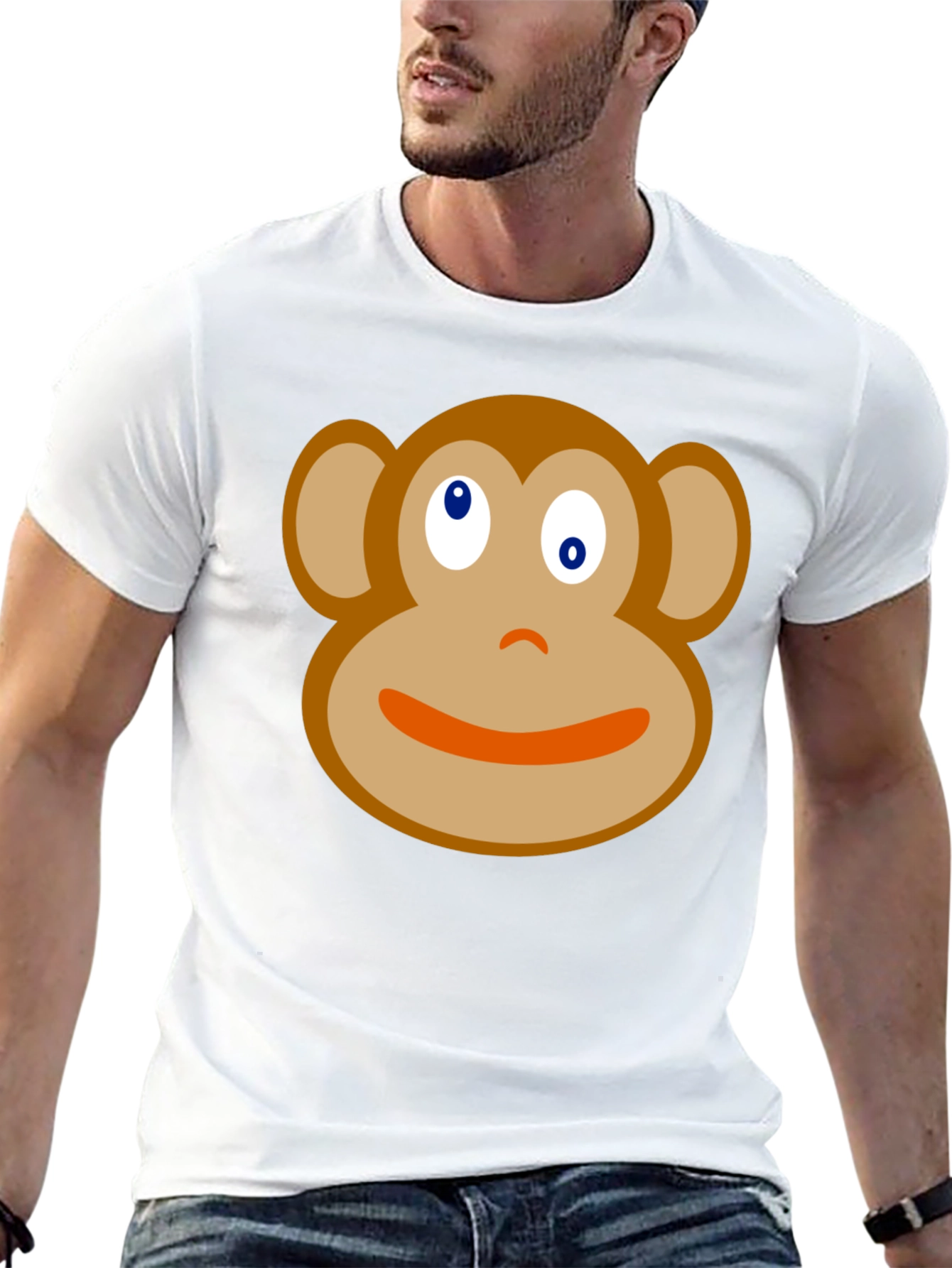 Monkey Face Graphic Tee - Soft Cotton Blend
