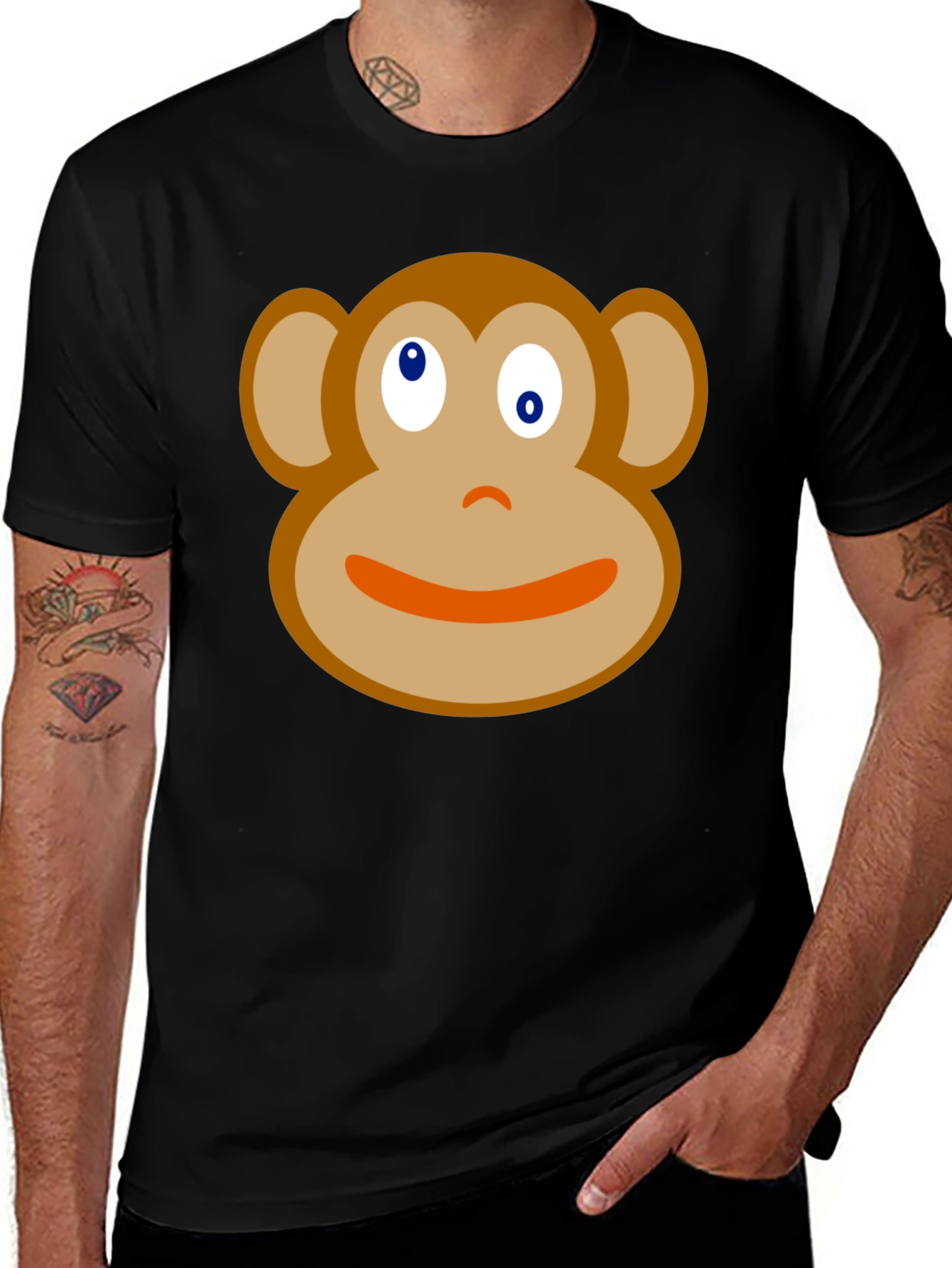 Monkey Face Graphic Tee - Soft Cotton Blend