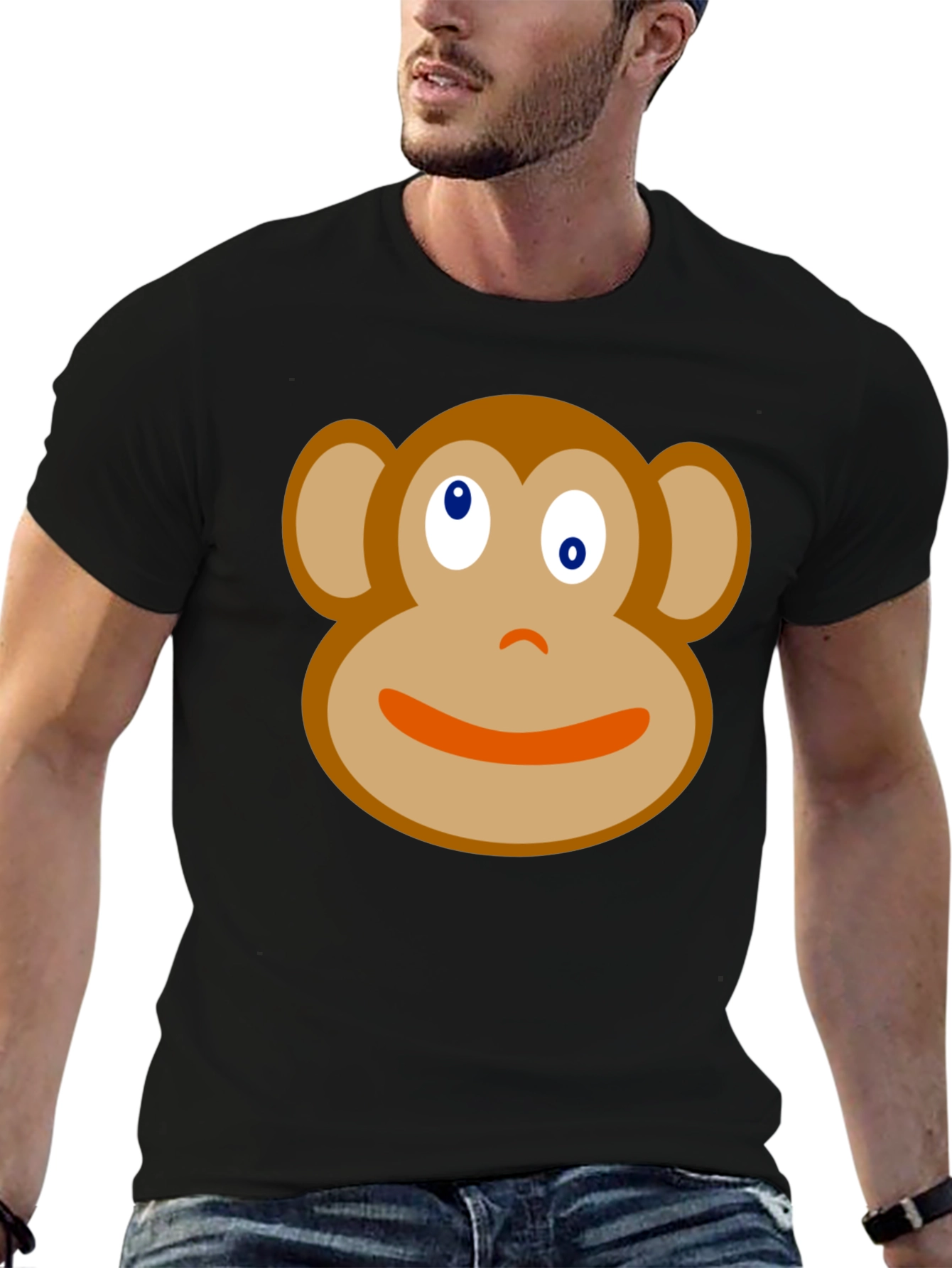 Monkey Face Graphic Tee - Soft Cotton Blend