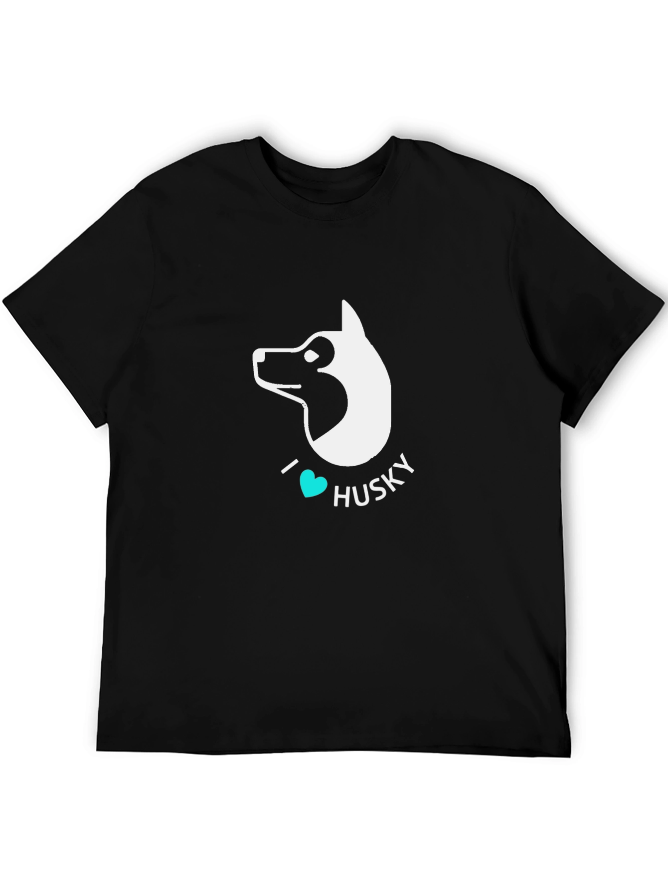 I Heart Husky Black T-Shirt