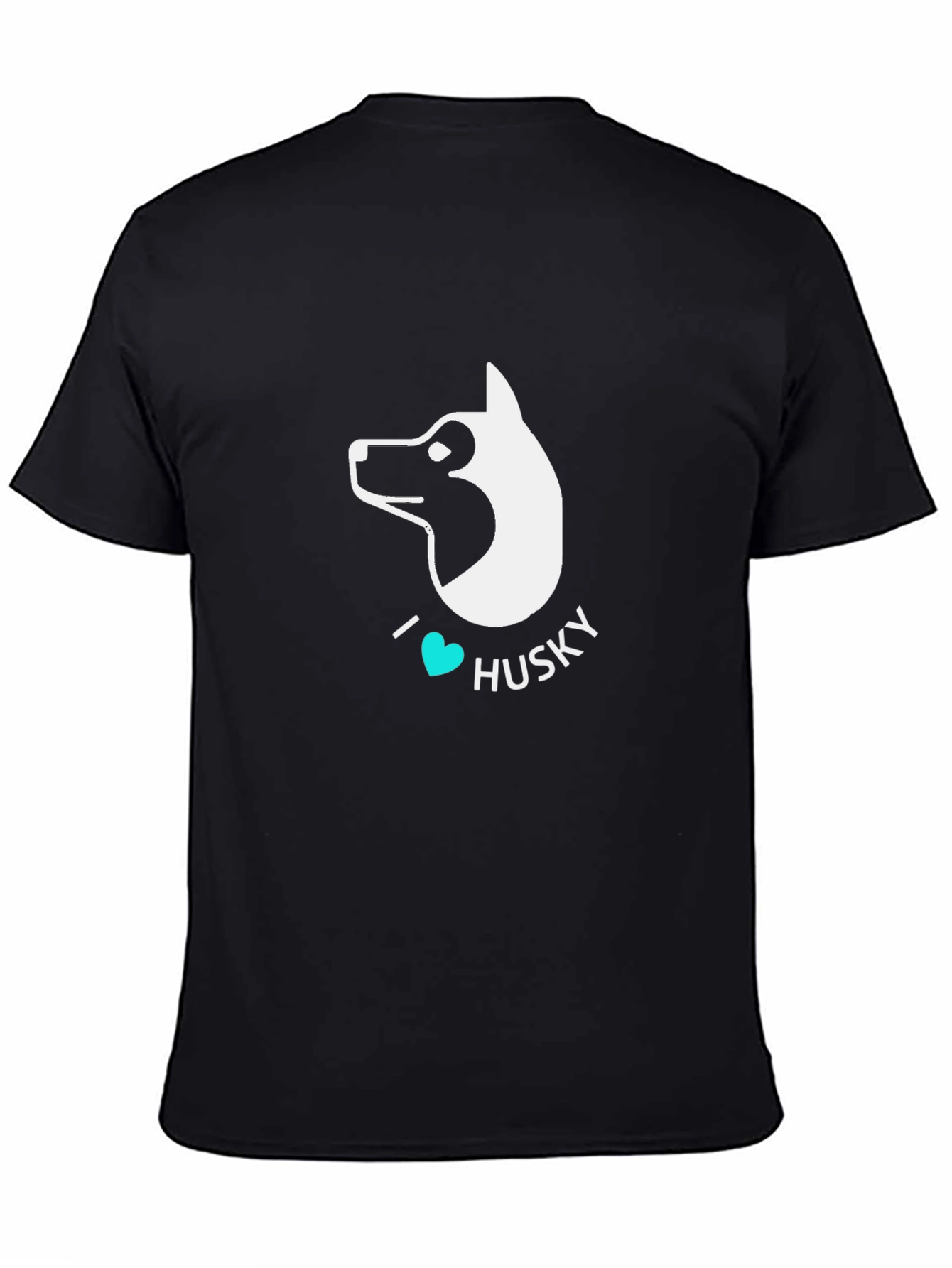 I Heart Husky Black T-Shirt