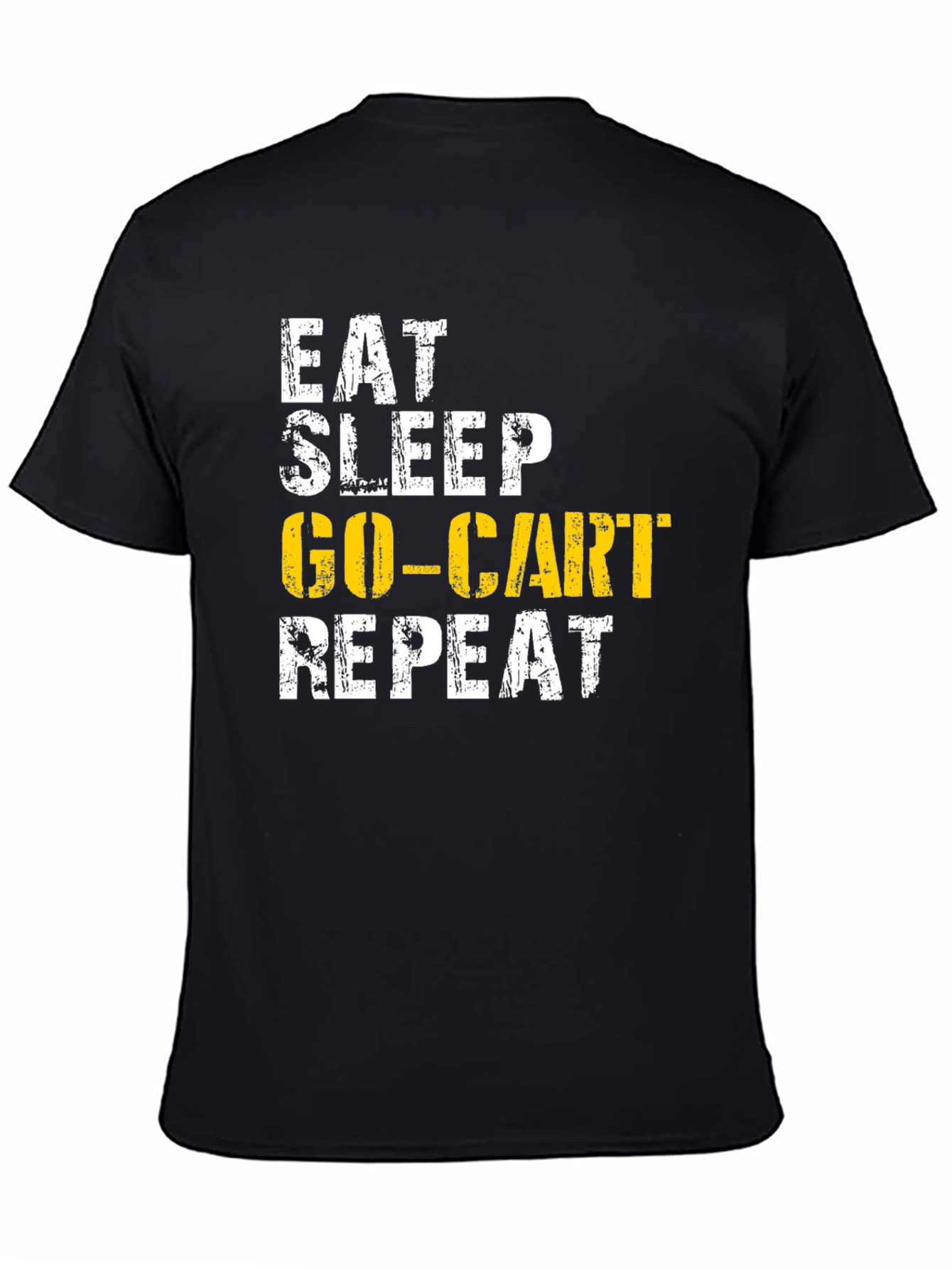 Eat Sleep Go-Cart Repeat Black T-Shirt