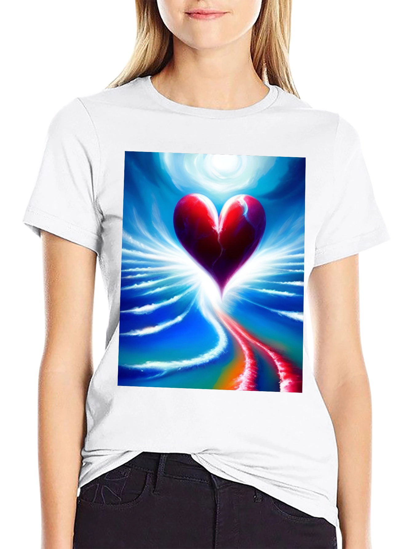 Heart Art Graphic Tee - Expressive Design