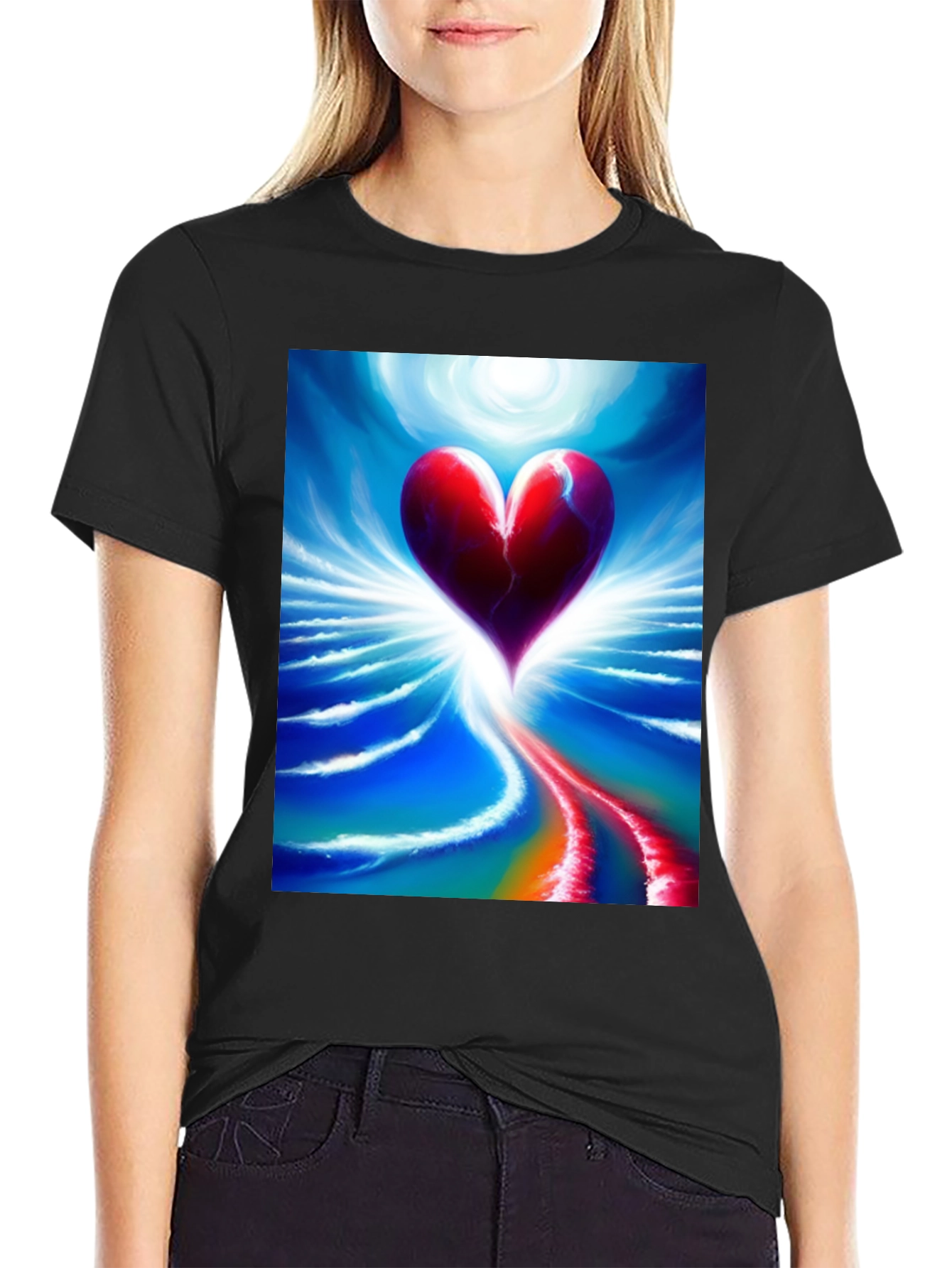 Heart Art Graphic Tee - Expressive Design