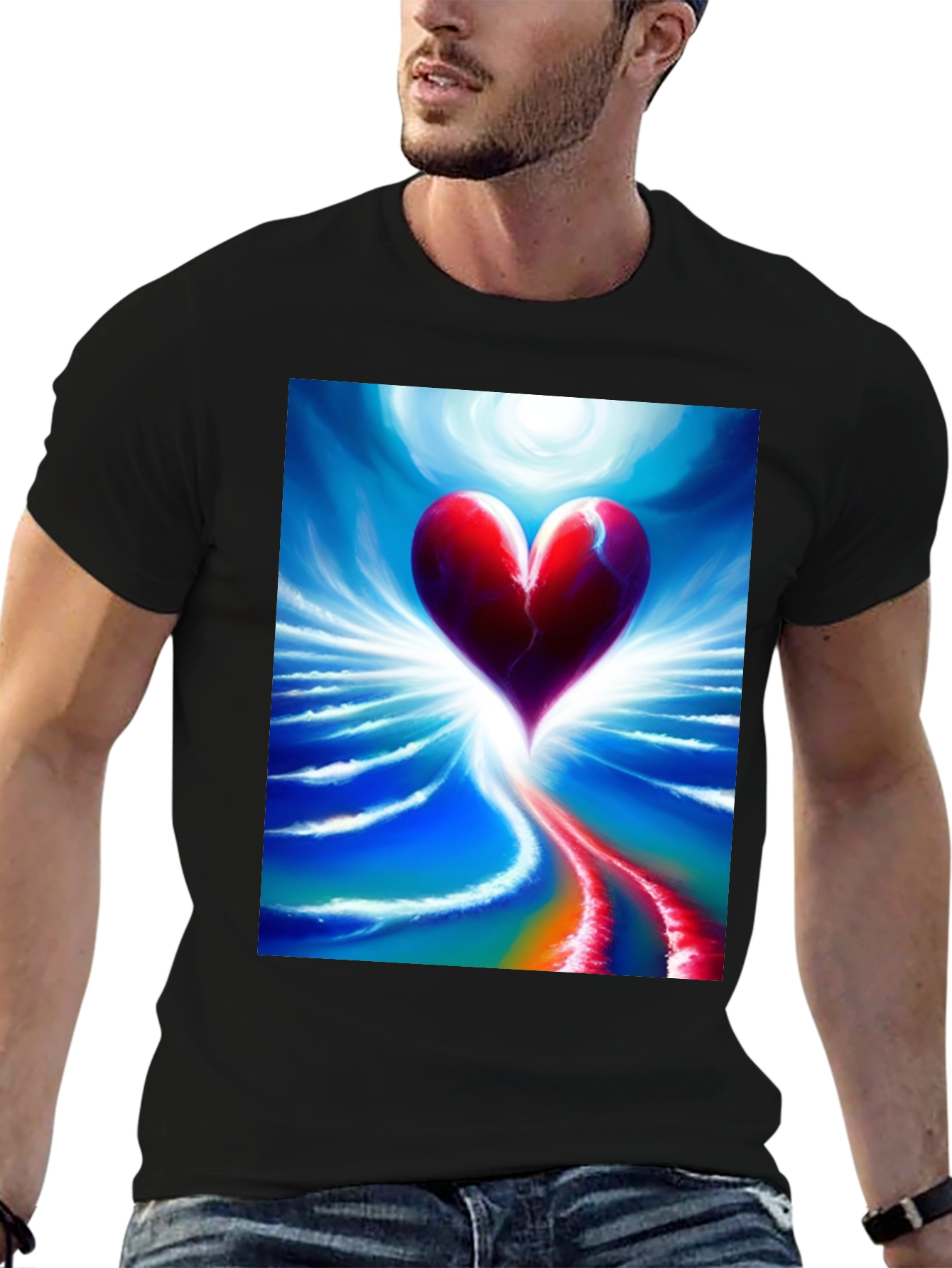 Heart Art Graphic Tee - Expressive Design