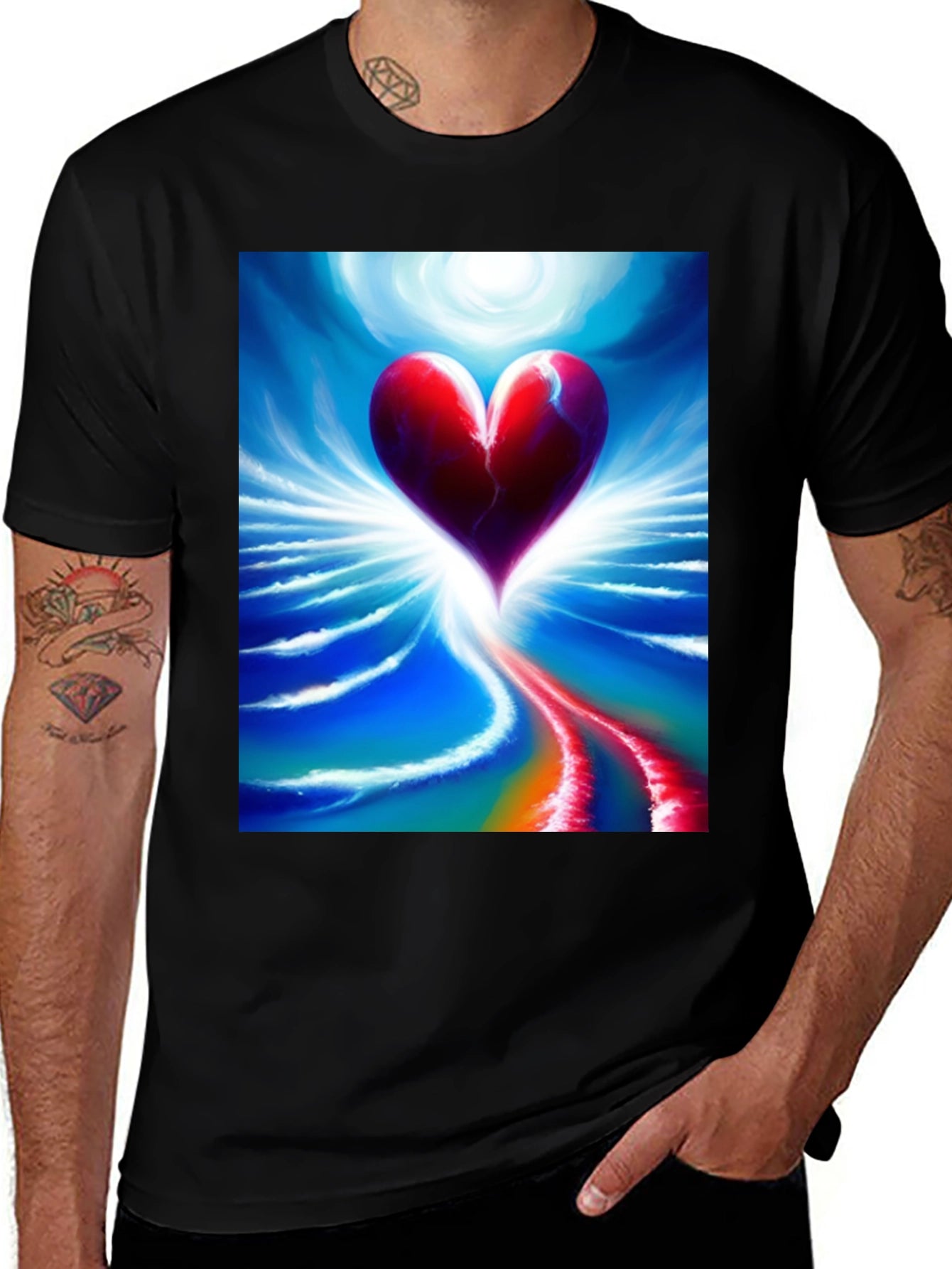 Heart Art Graphic Tee - Expressive Design