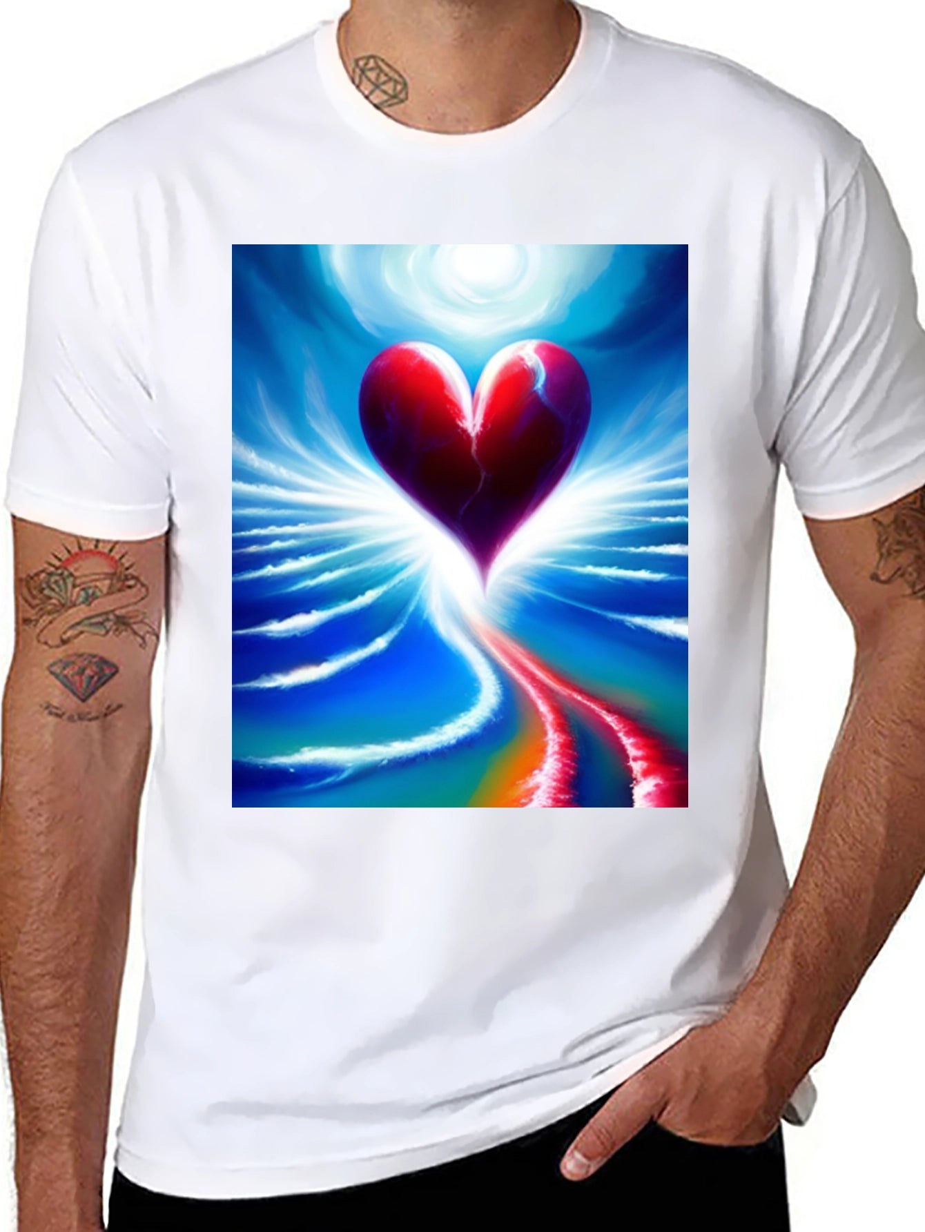 Heart Art Graphic Tee - Expressive Design